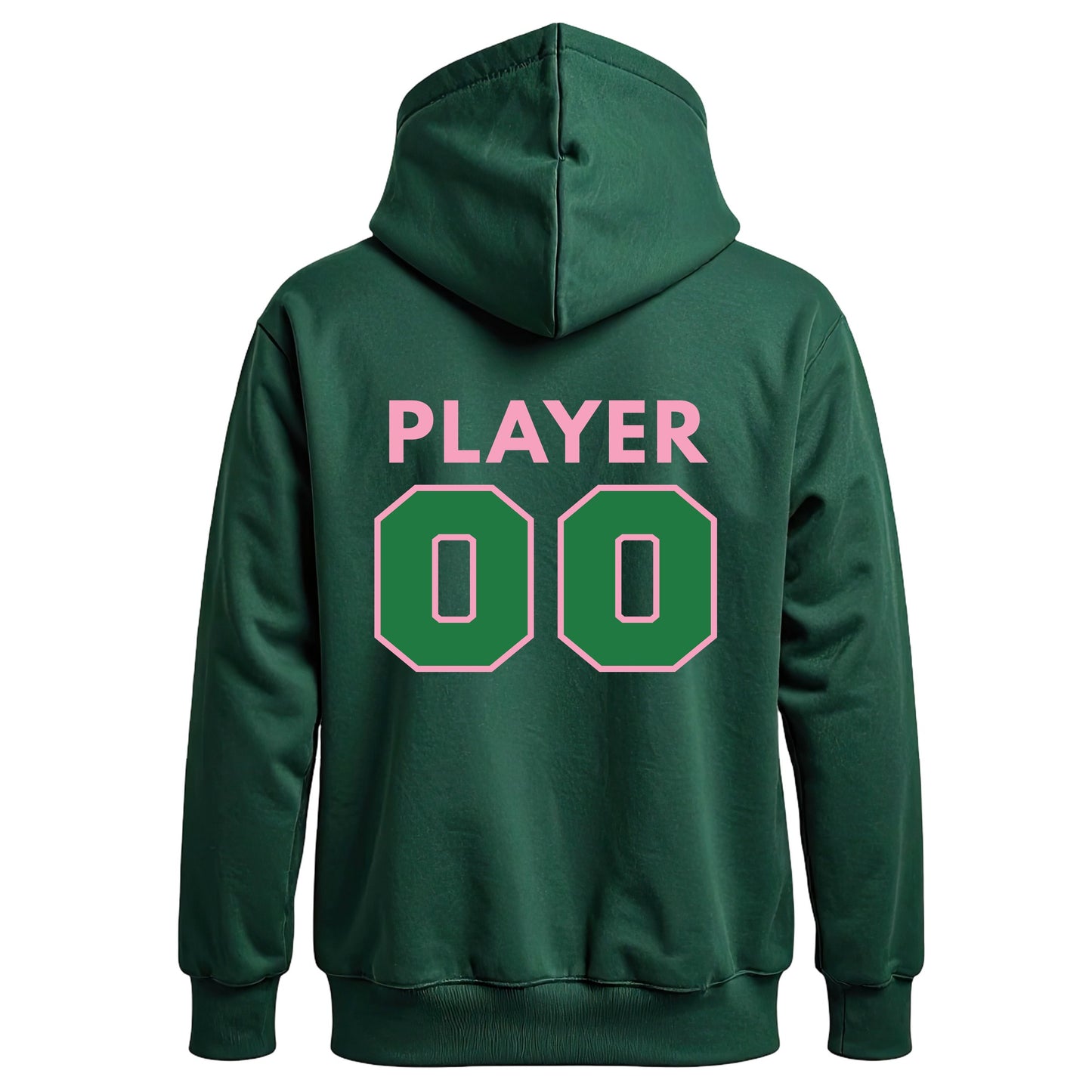 Swing Softball player hoodie, Swing design, Forest Green, back