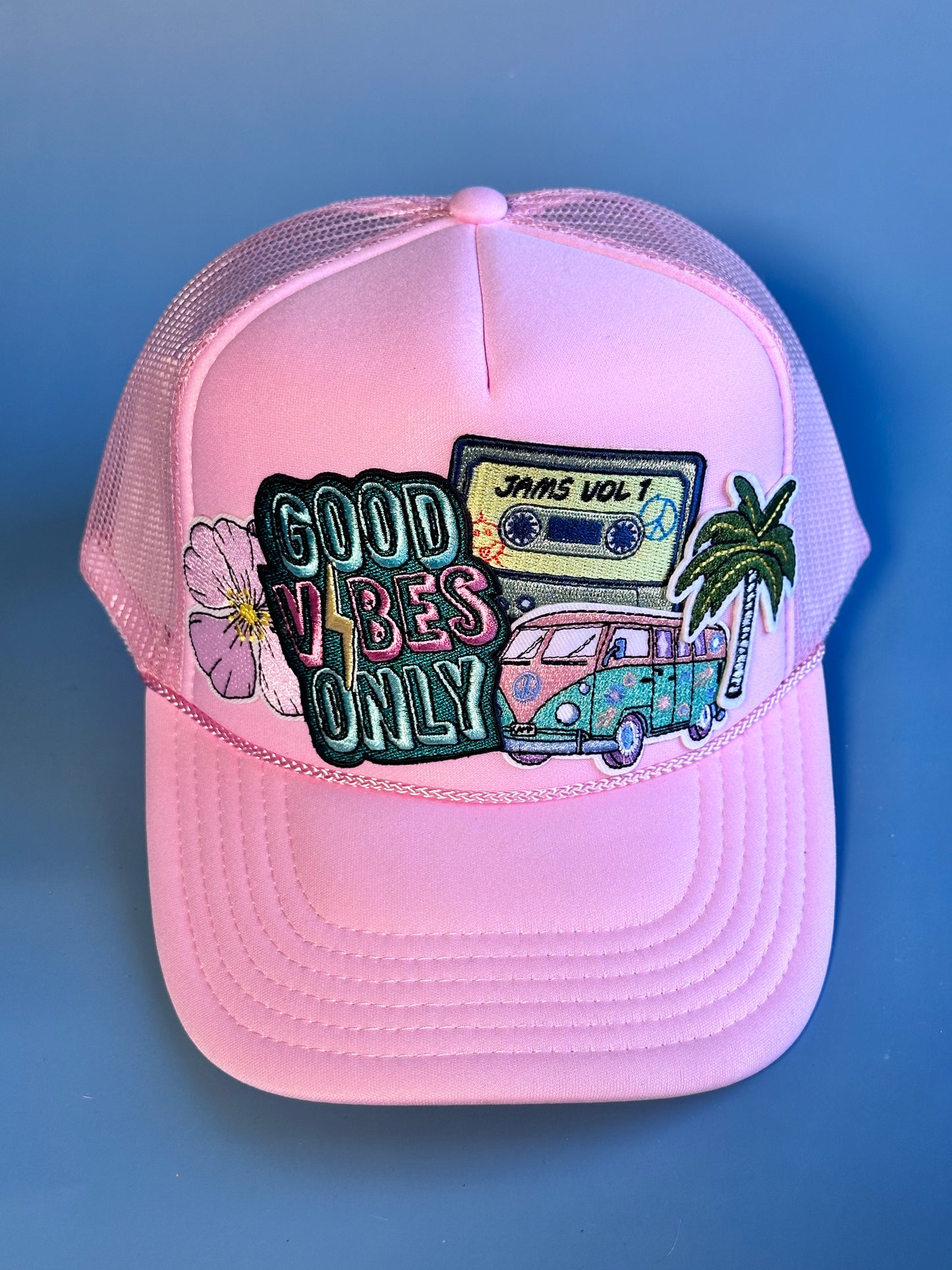 Good Vibes Beach Bus Happy Soul Trucker Hat