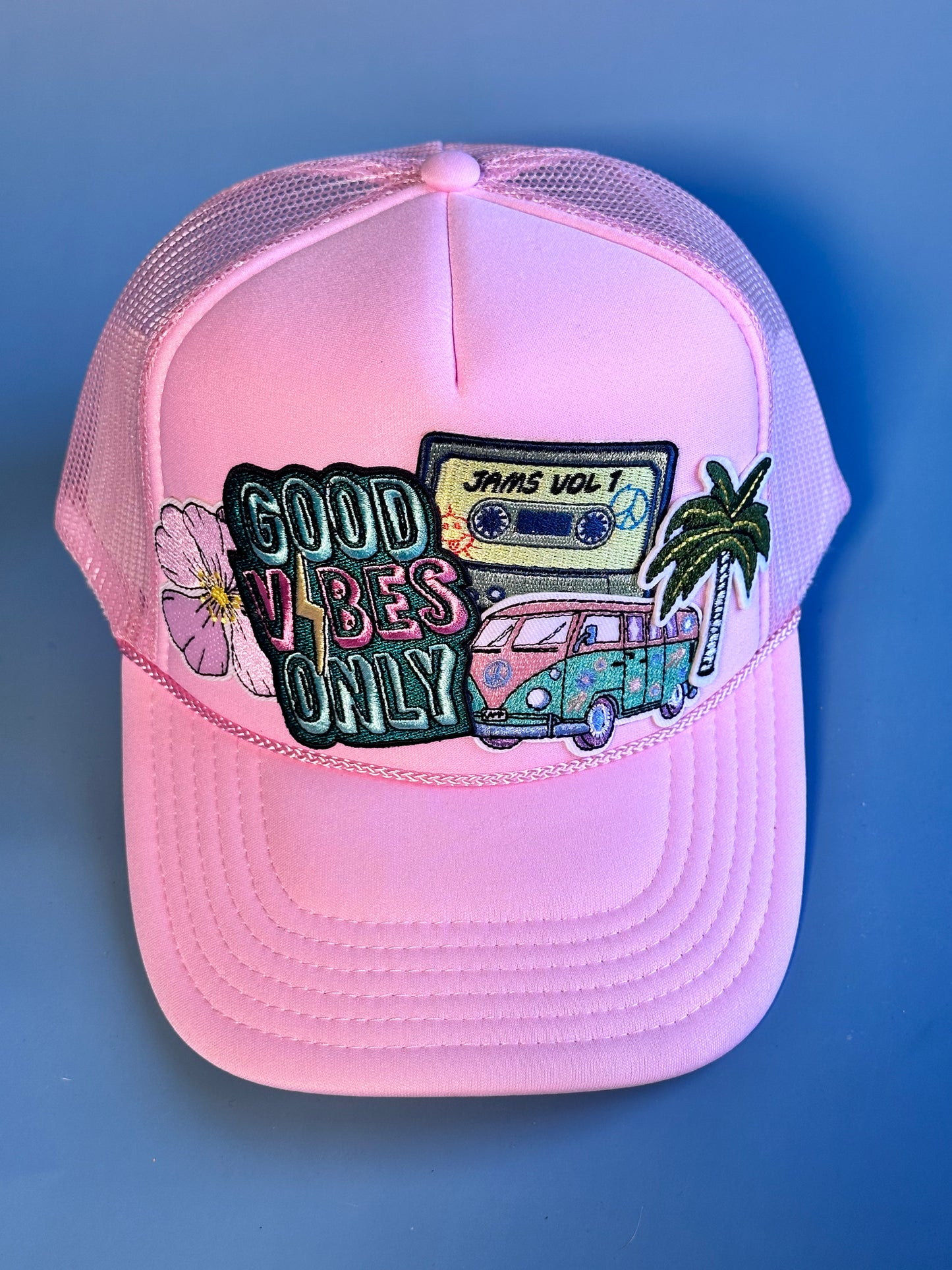 Good Vibes Beach Bus Happy Soul Trucker Hat