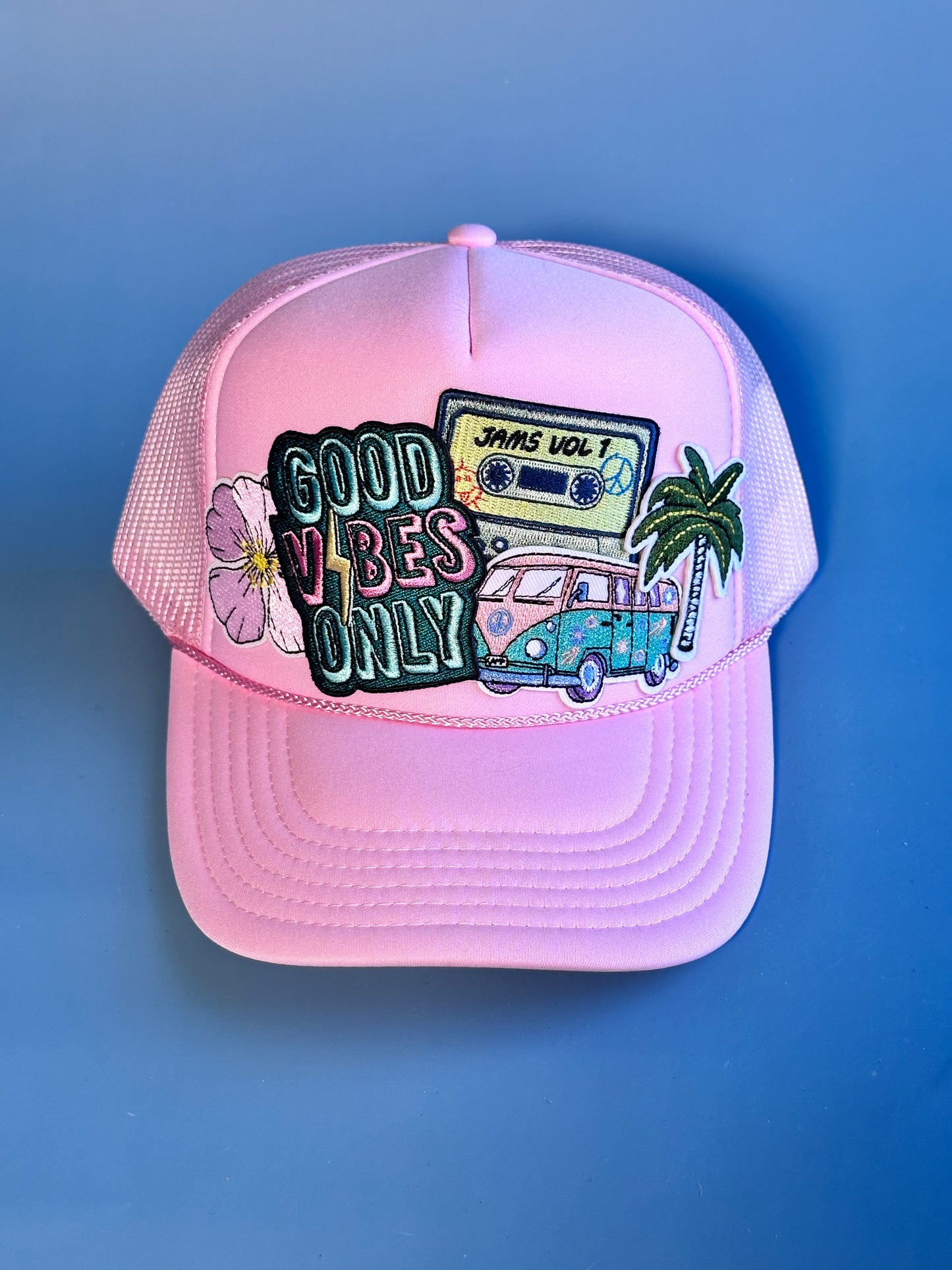 Good Vibes Beach Bus Happy Soul Trucker Hat