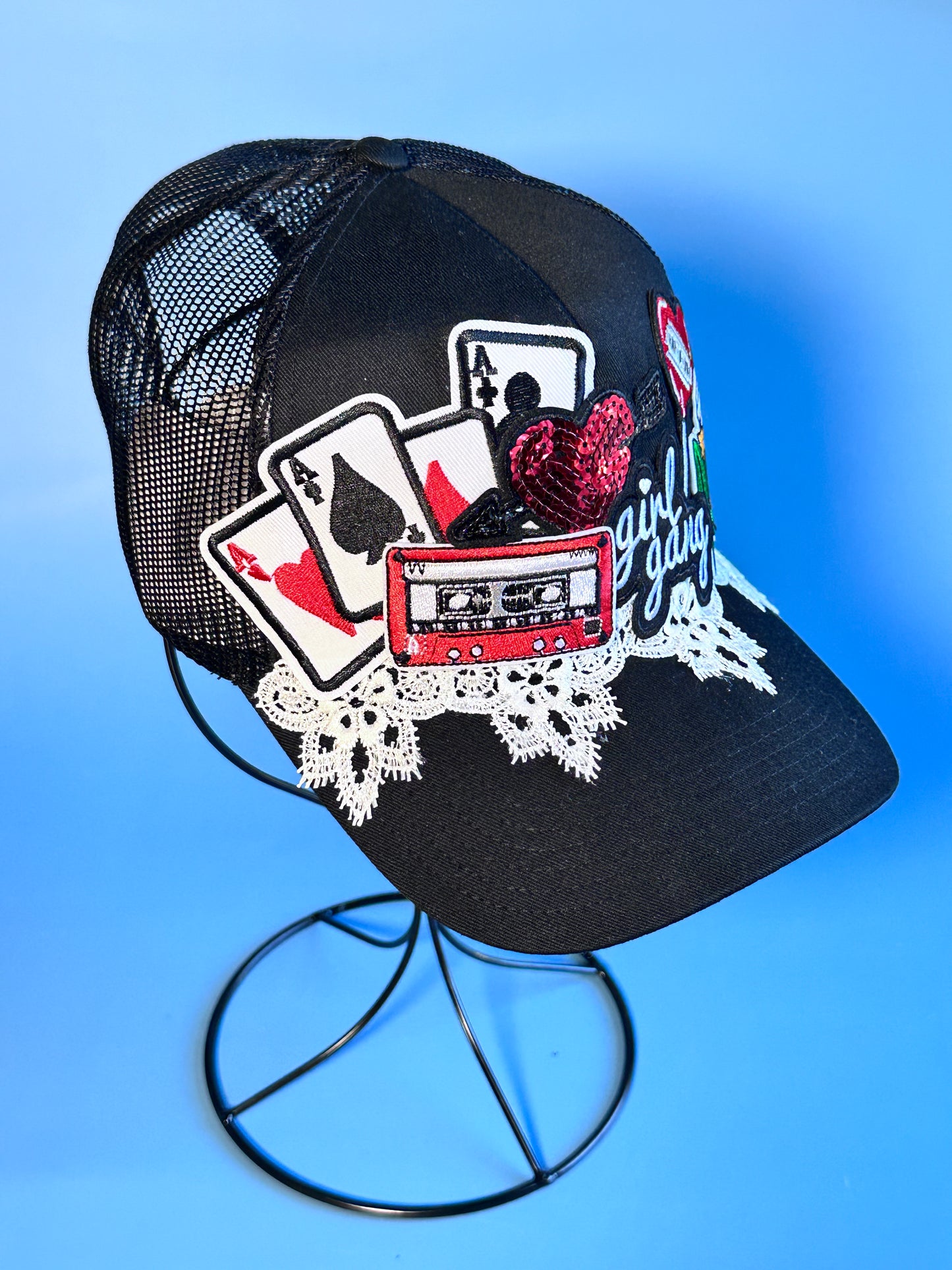 Fun-Loving Lacey Girl Gang with Our "Lacey Groove" Happy Soul Trucker Hat