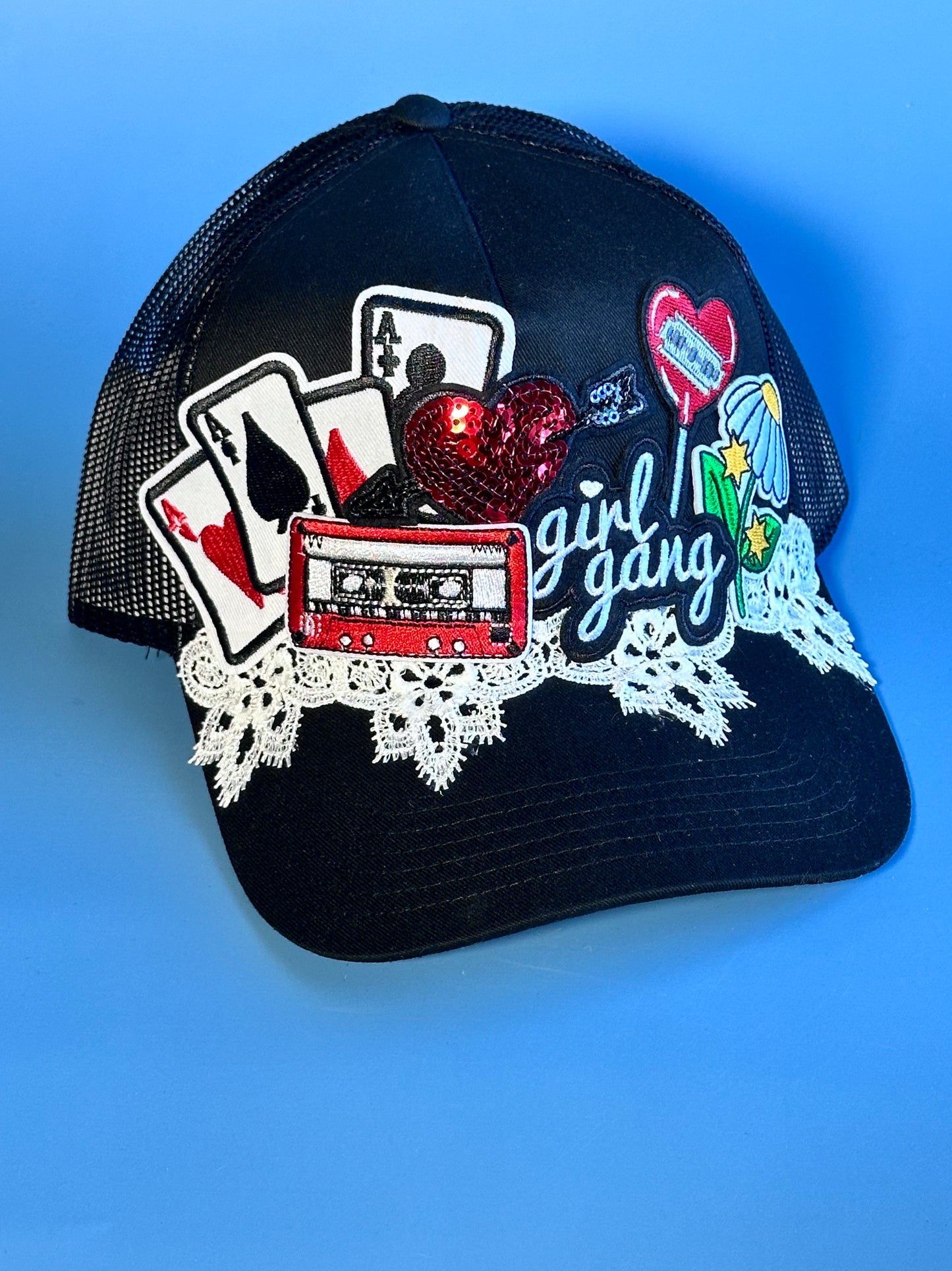 Fun-Loving Lacey Girl Gang with Our "Lacey Groove" Happy Soul Trucker Hat