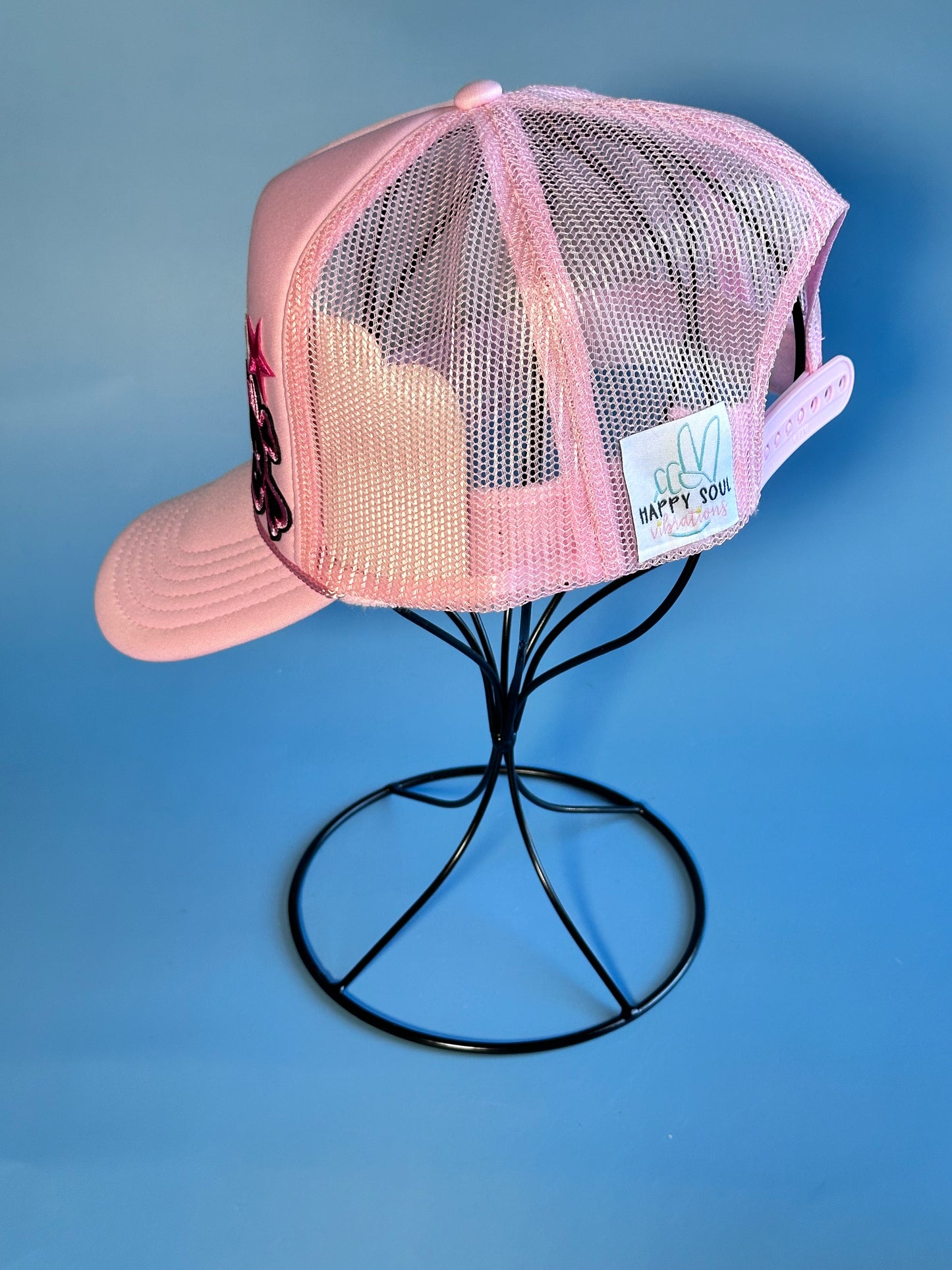 Girl Power Pink Skulls Happy Soul Trucker Hat