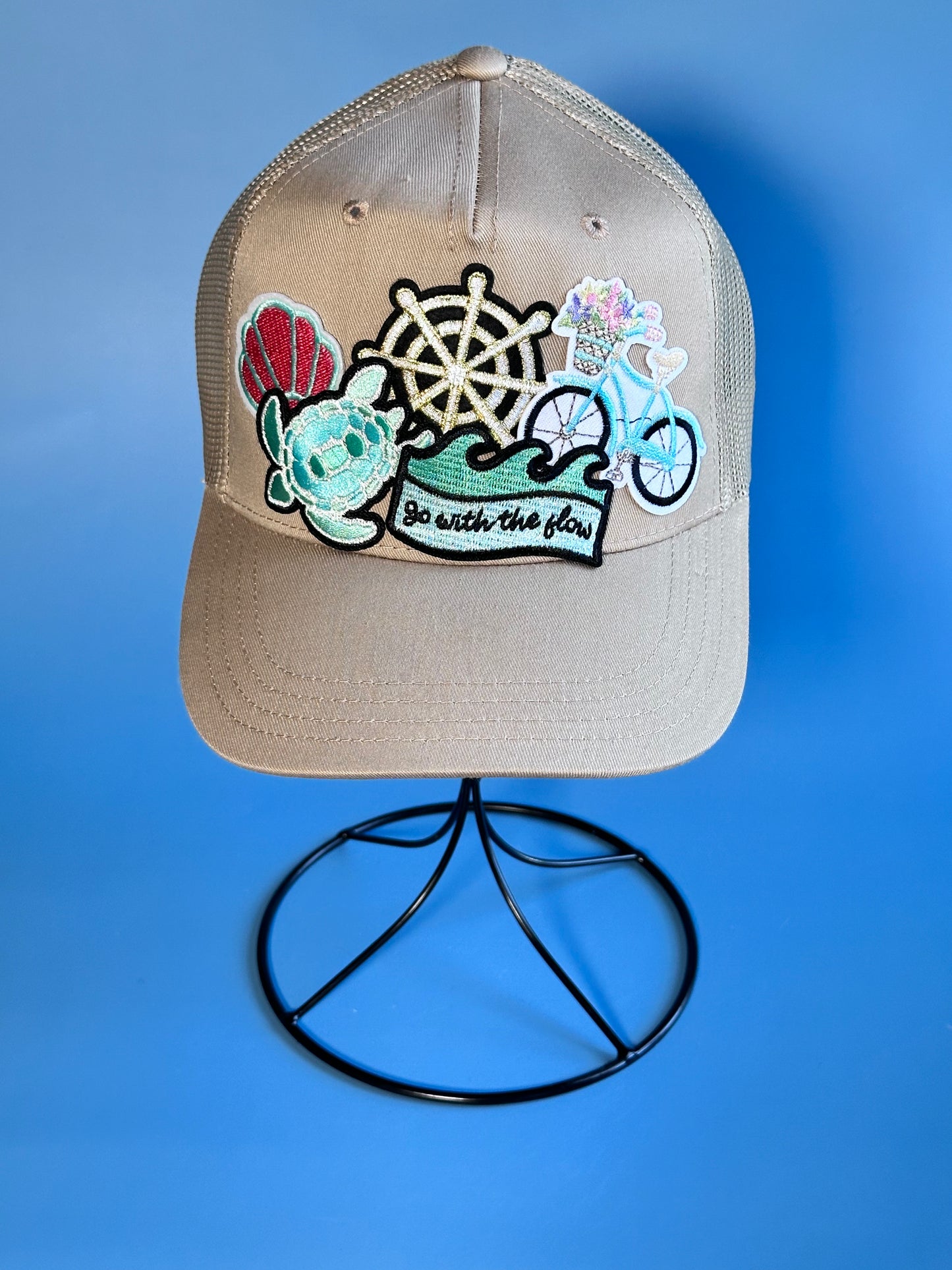 Go With The Flow Tan-On-Tan Happy Soul Trucker Hat