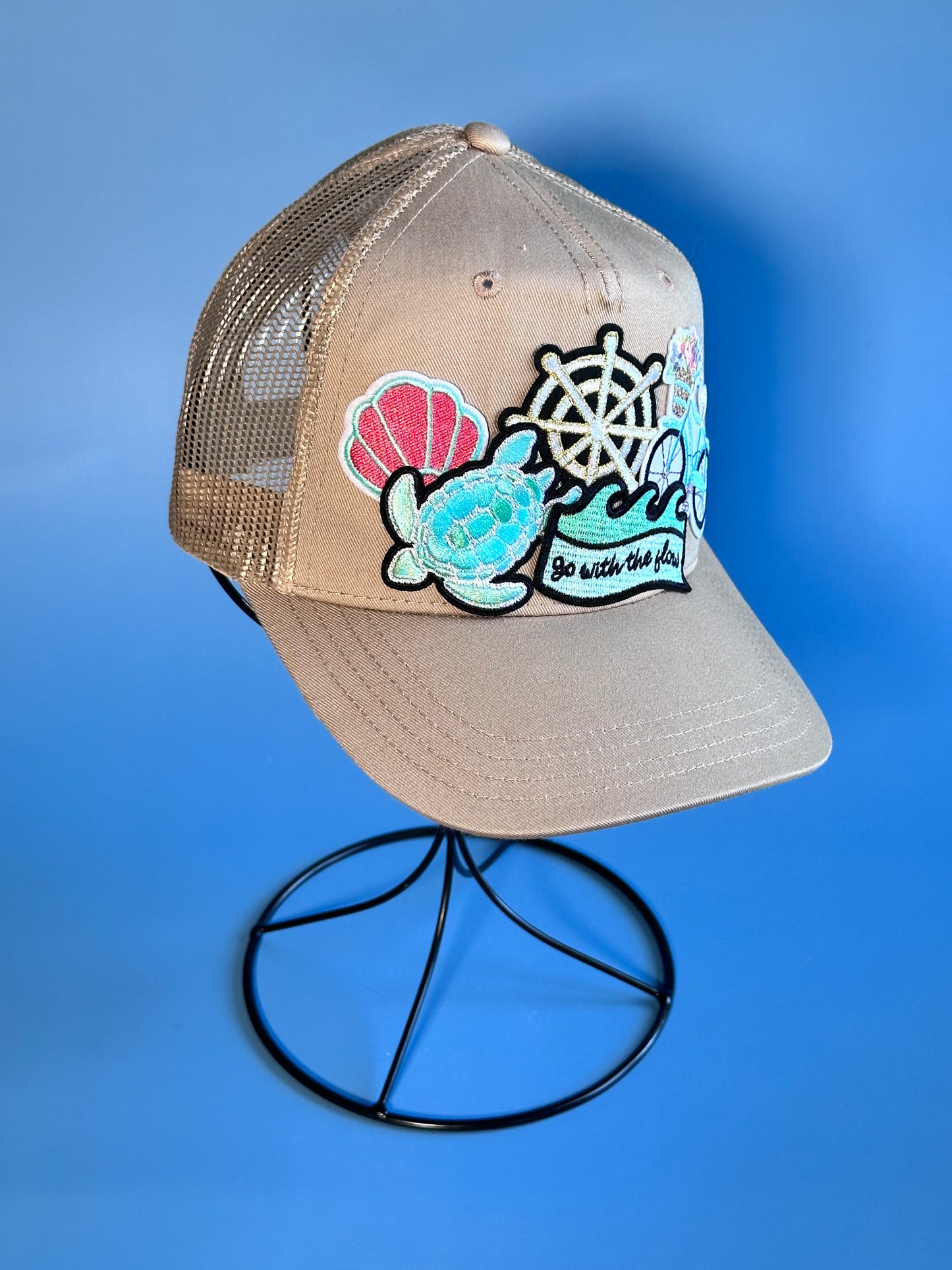 Go With The Flow Tan-On-Tan Happy Soul Trucker Hat