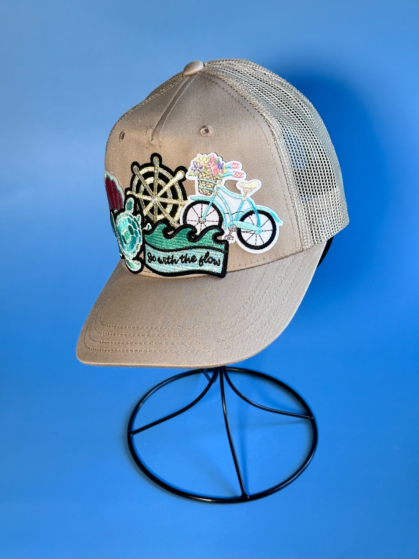 Go With The Flow Tan-On-Tan Happy Soul Trucker Hat
