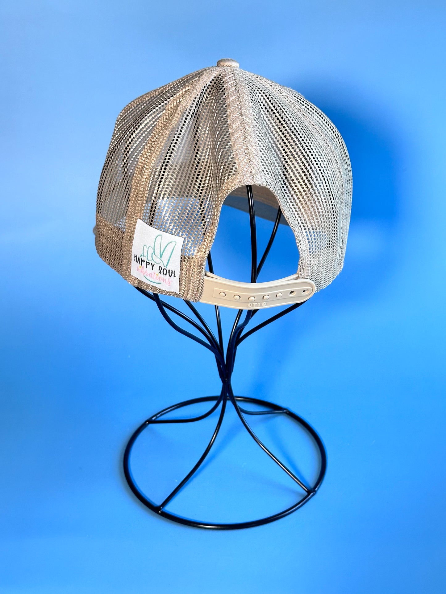 Go With The Flow Tan-On-Tan Happy Soul Trucker Hat