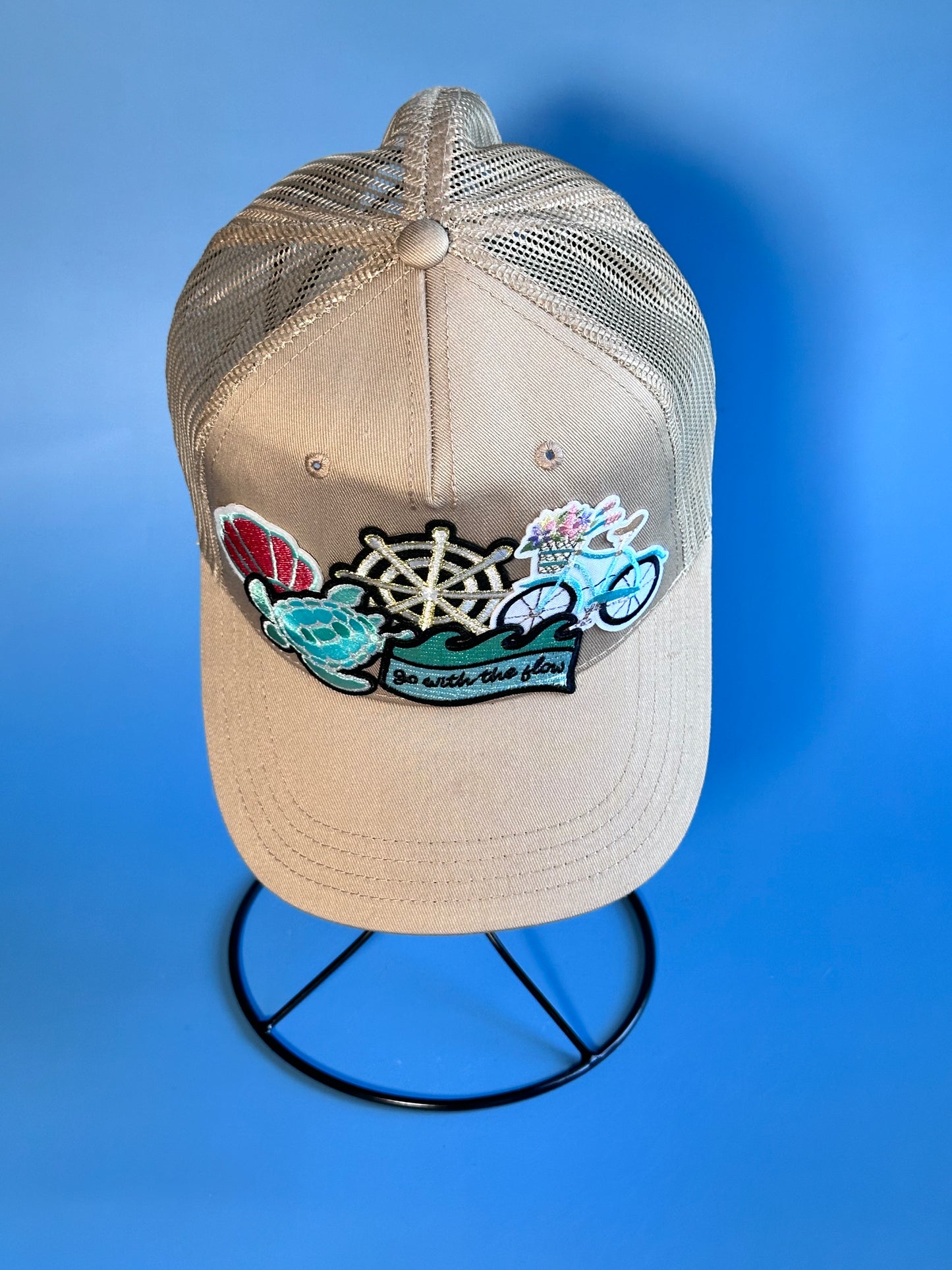 Go With The Flow Tan-On-Tan Happy Soul Trucker Hat