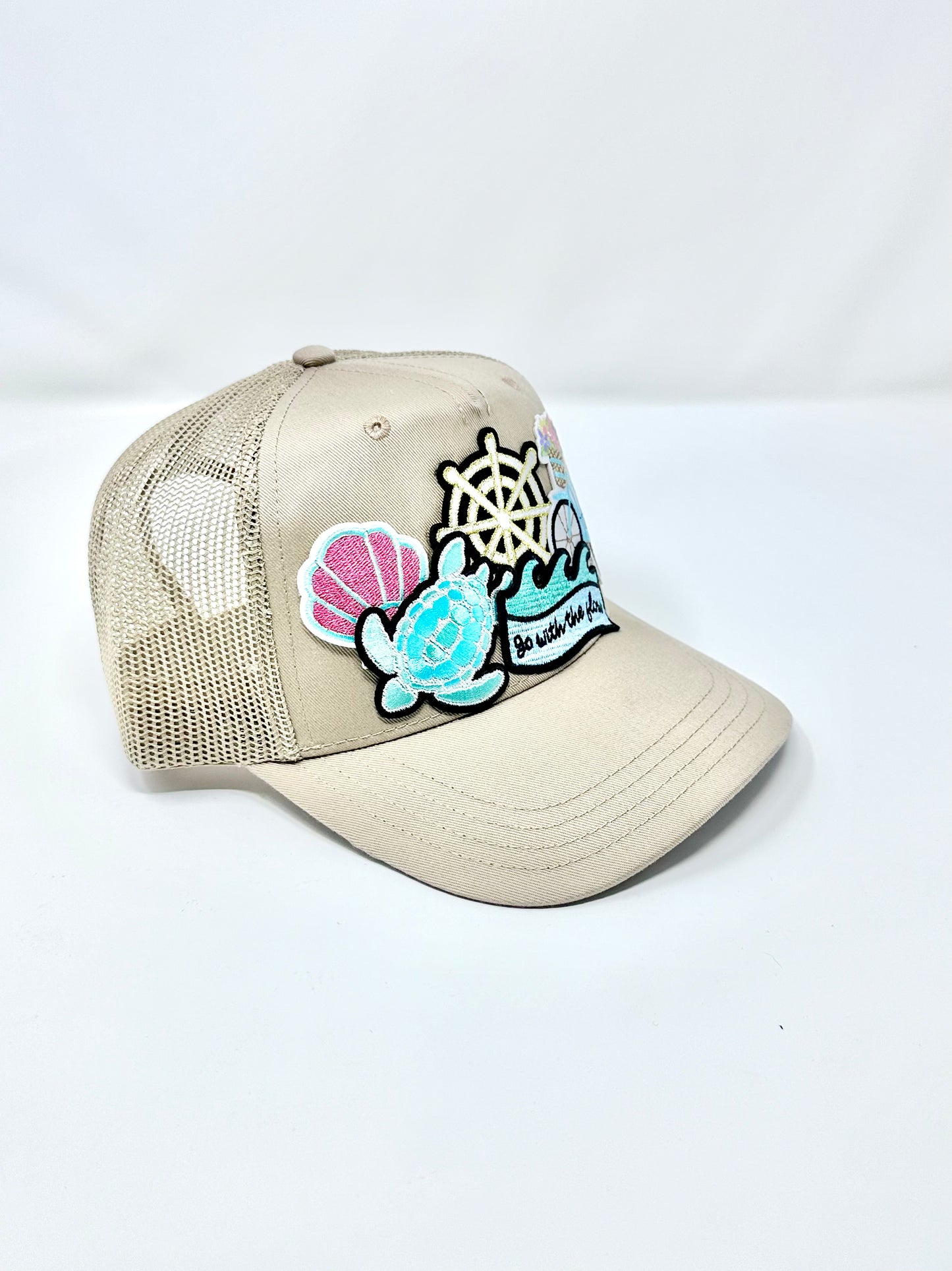 Go With The Flow Tan-On-Tan Happy Soul Trucker Hat