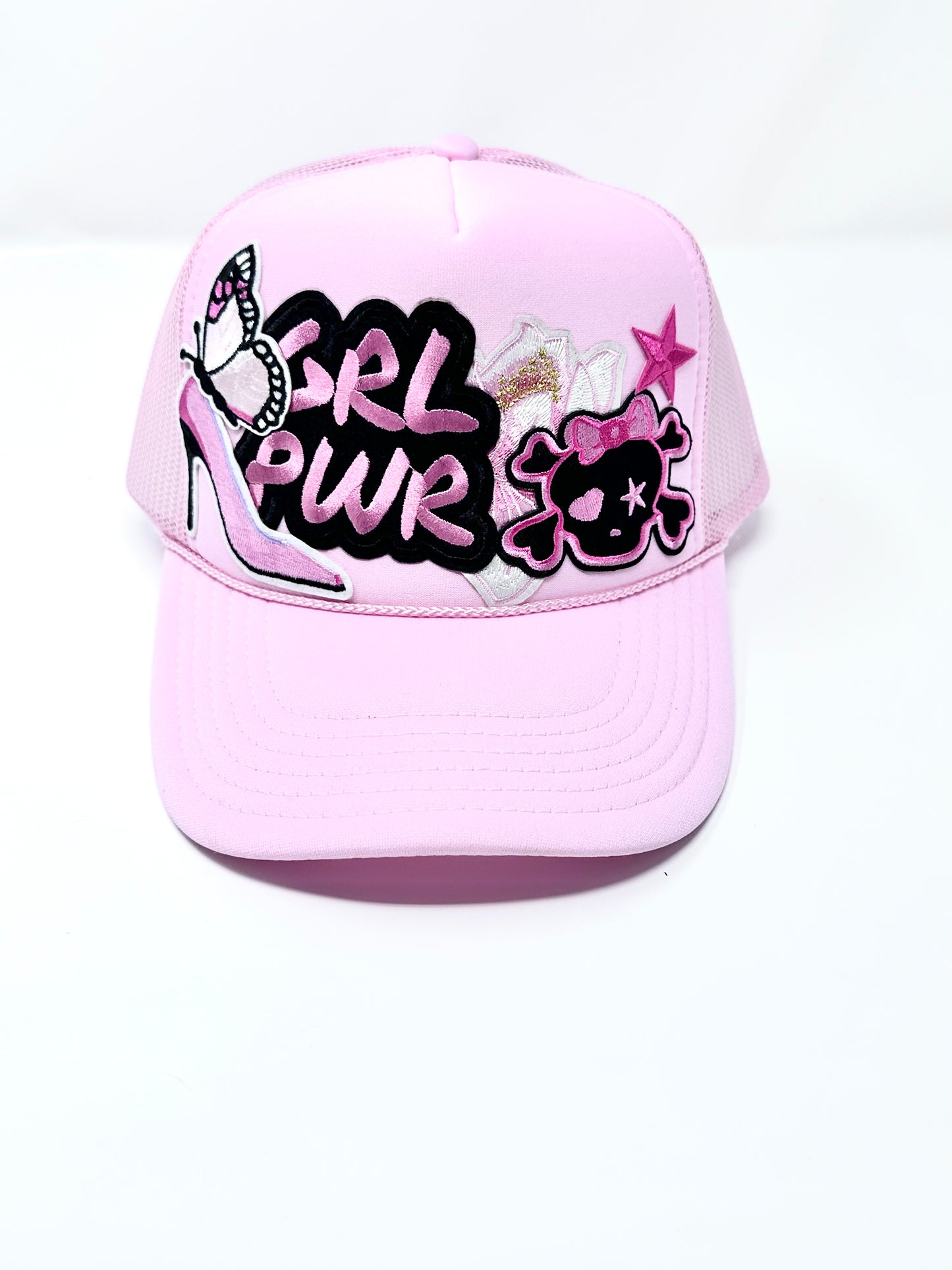 Girl Power Pink Skulls Happy Soul Trucker Hat