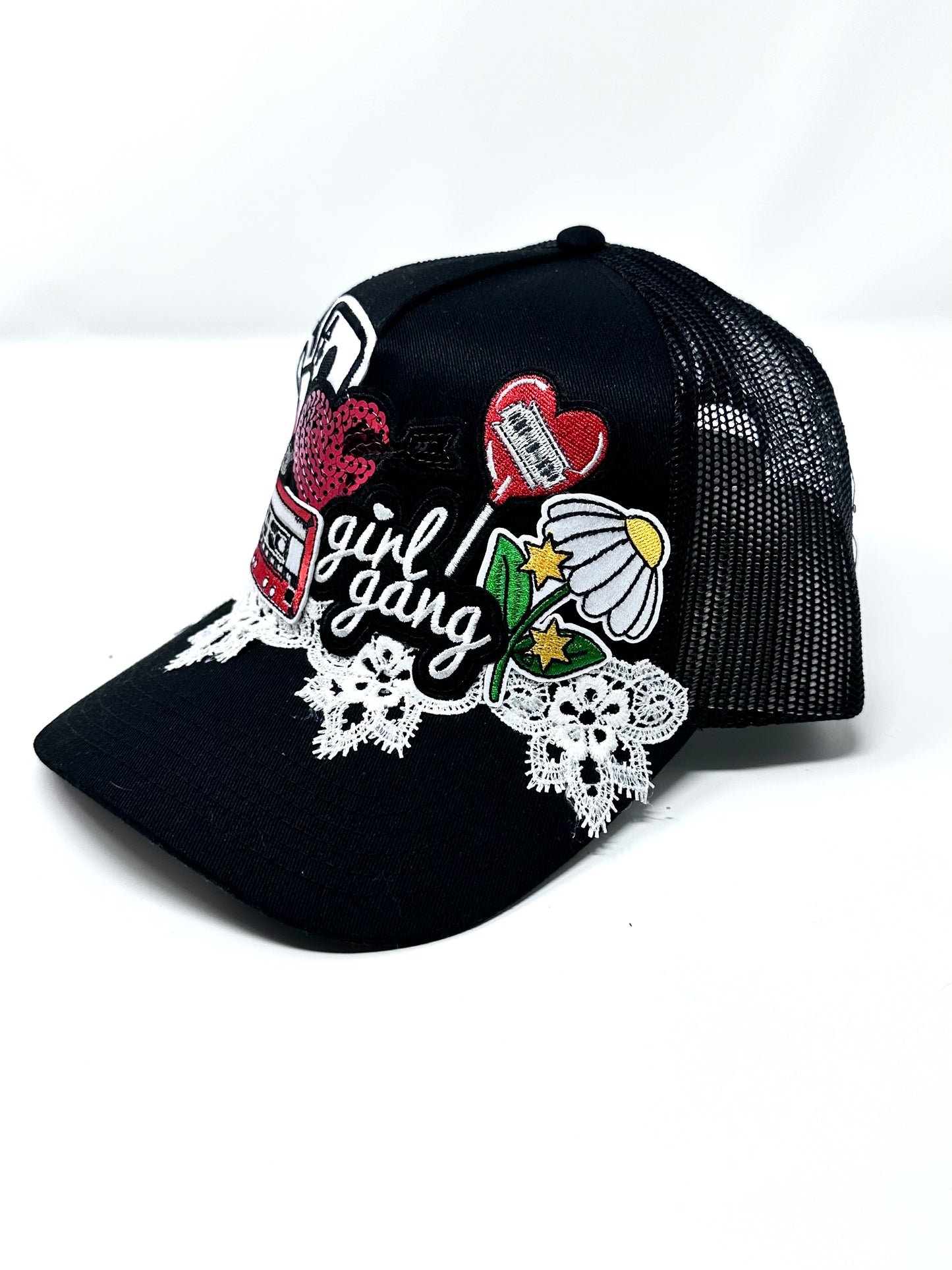 Fun-Loving Lacey Girl Gang with Our "Lacey Groove" Happy Soul Trucker Hat