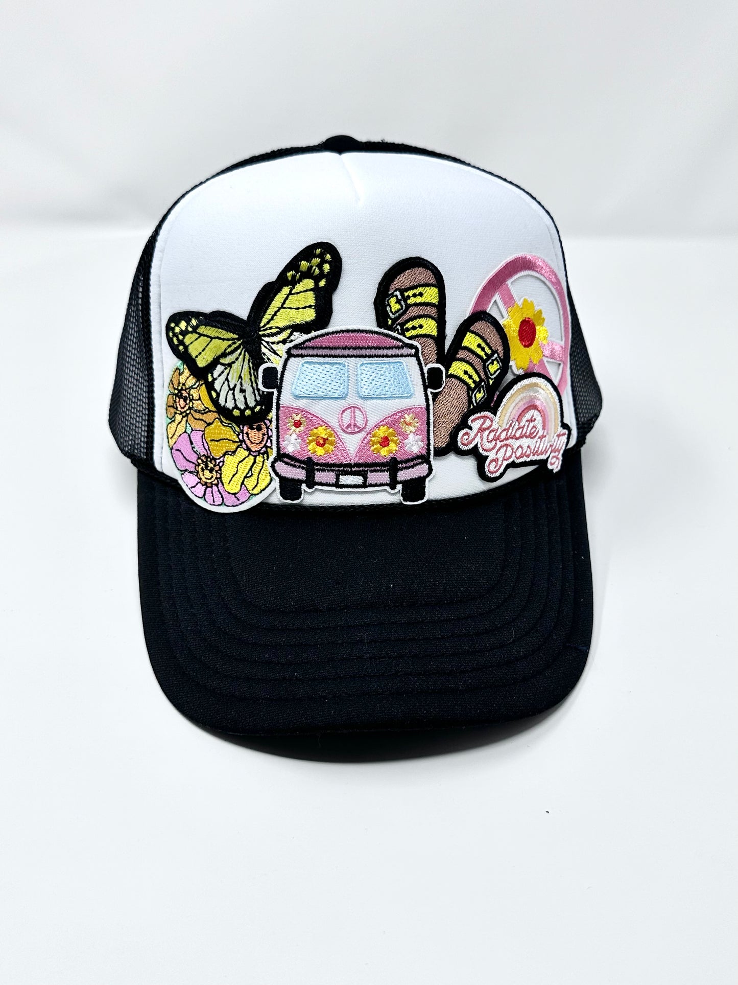 Radiate Positivity Pink-On-Pink Happy Soul Trucker Hat