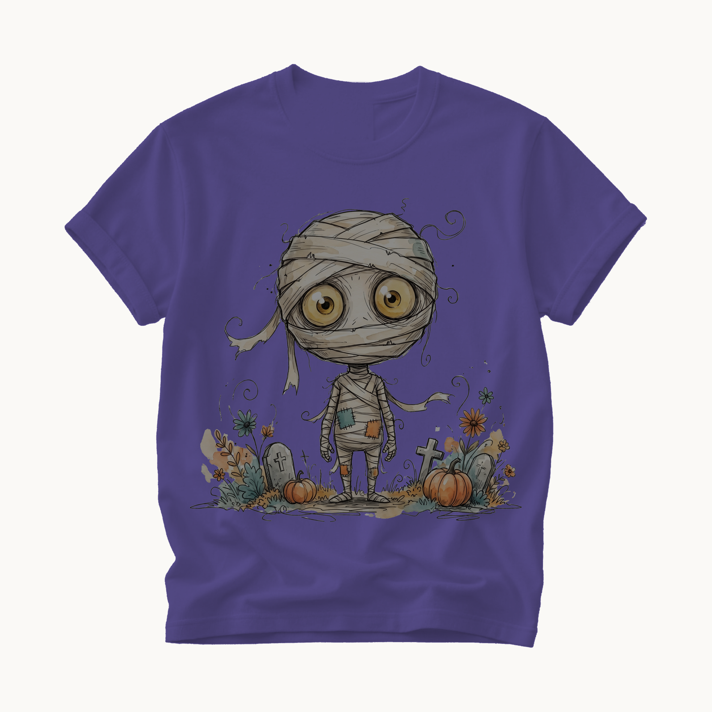 Cute Mummy Shirt | Whimsical Halloween T-Shirt for Women | Kids Halloween Mummy Tee