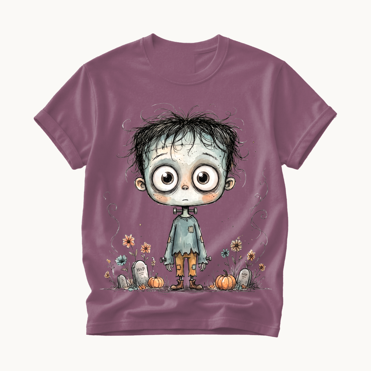 Cute Frankenstein Shirt | Whimsical Halloween T-Shirt | Funny Monster Tee for Women