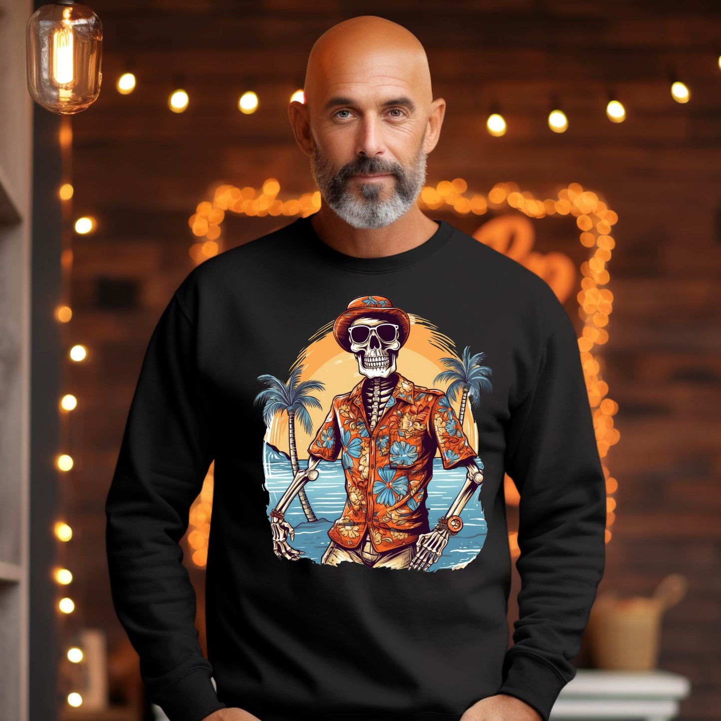 Hawaiian Skeleton Pullover