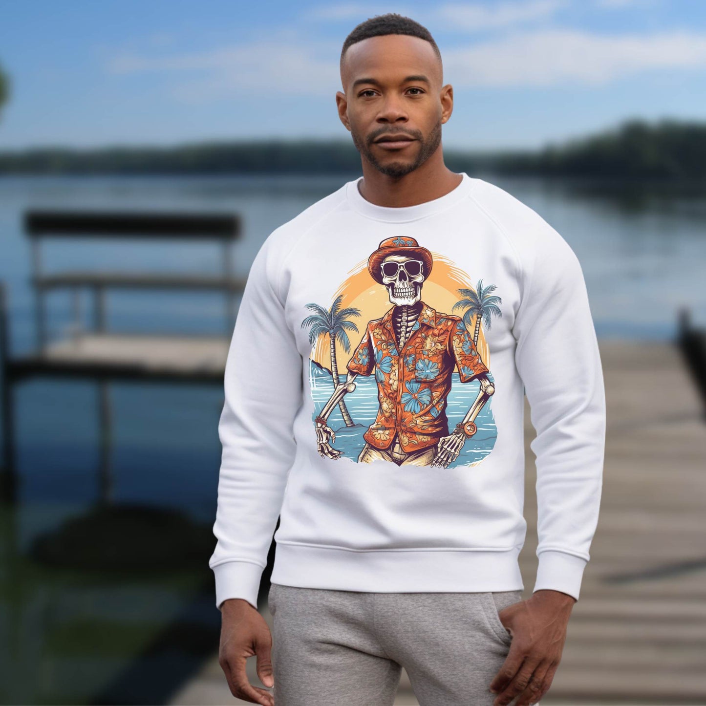 Hawaiian Skeleton Pullover