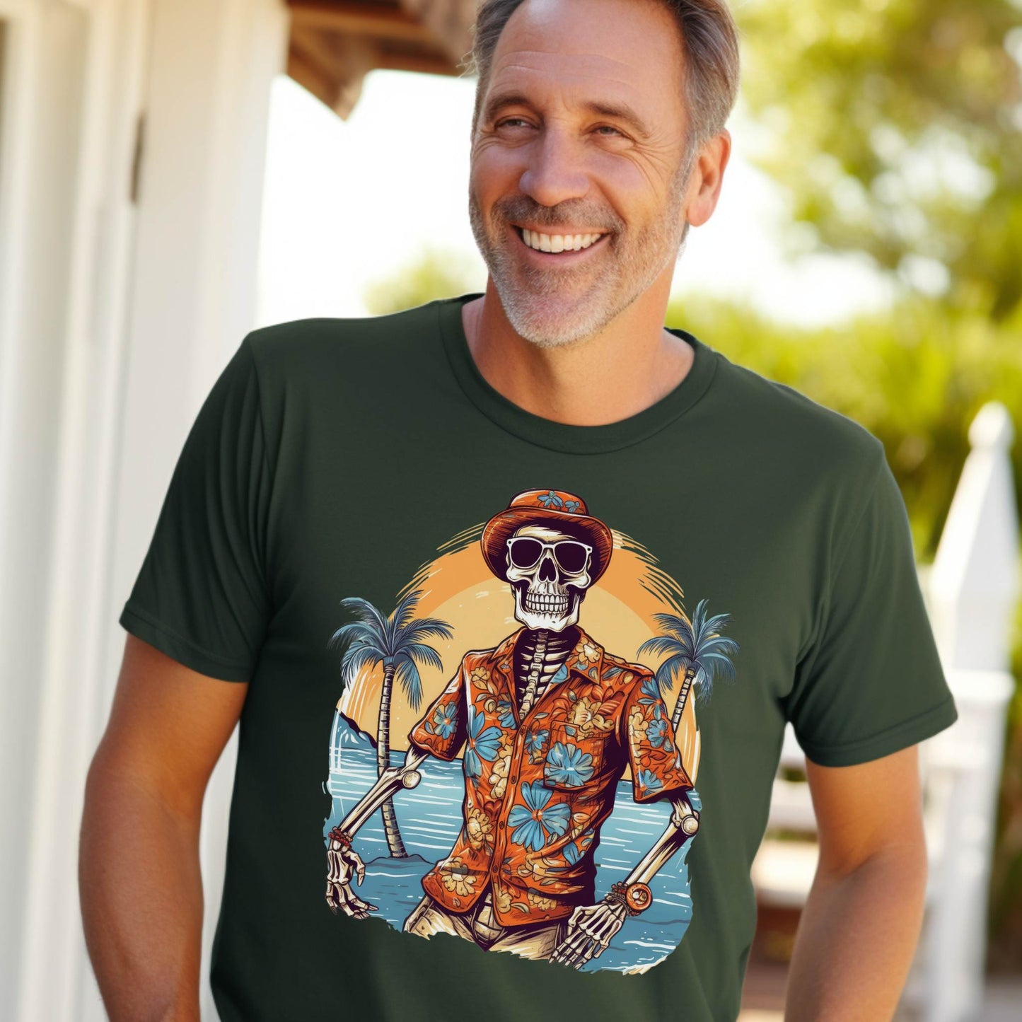 Hawaiian Skeleton Soft Tee