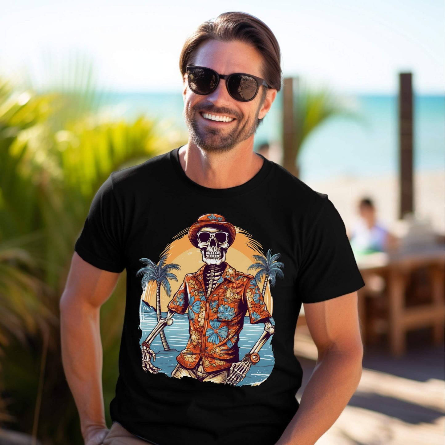 Hawaiian Skeleton Soft Tee