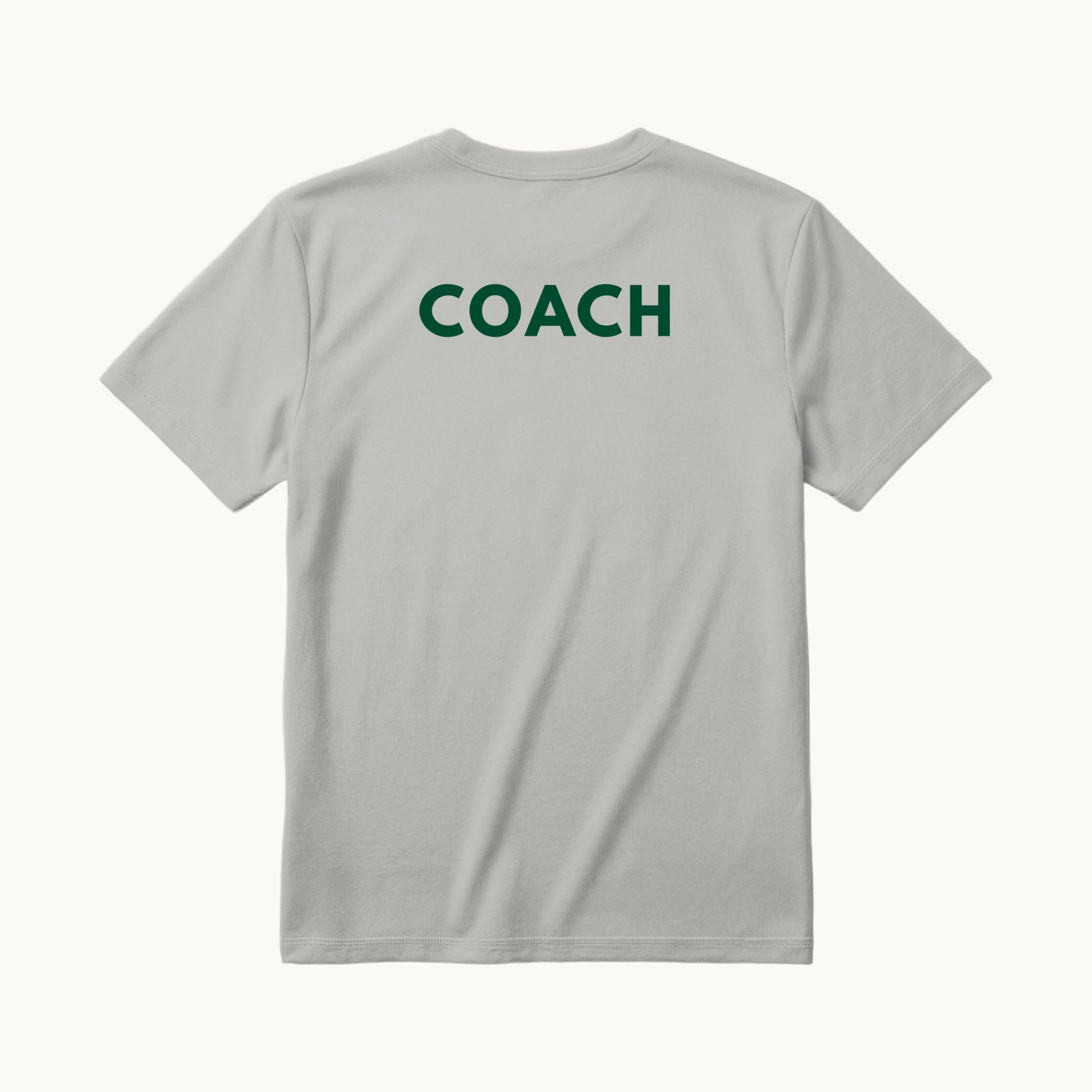 COACH across the back in dark green