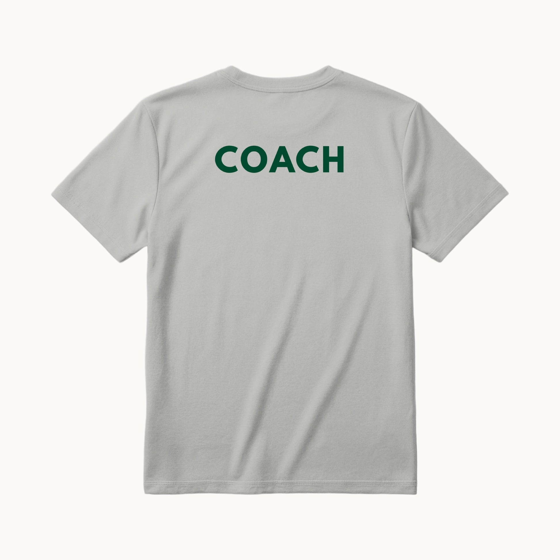 COACH across the back in dark green