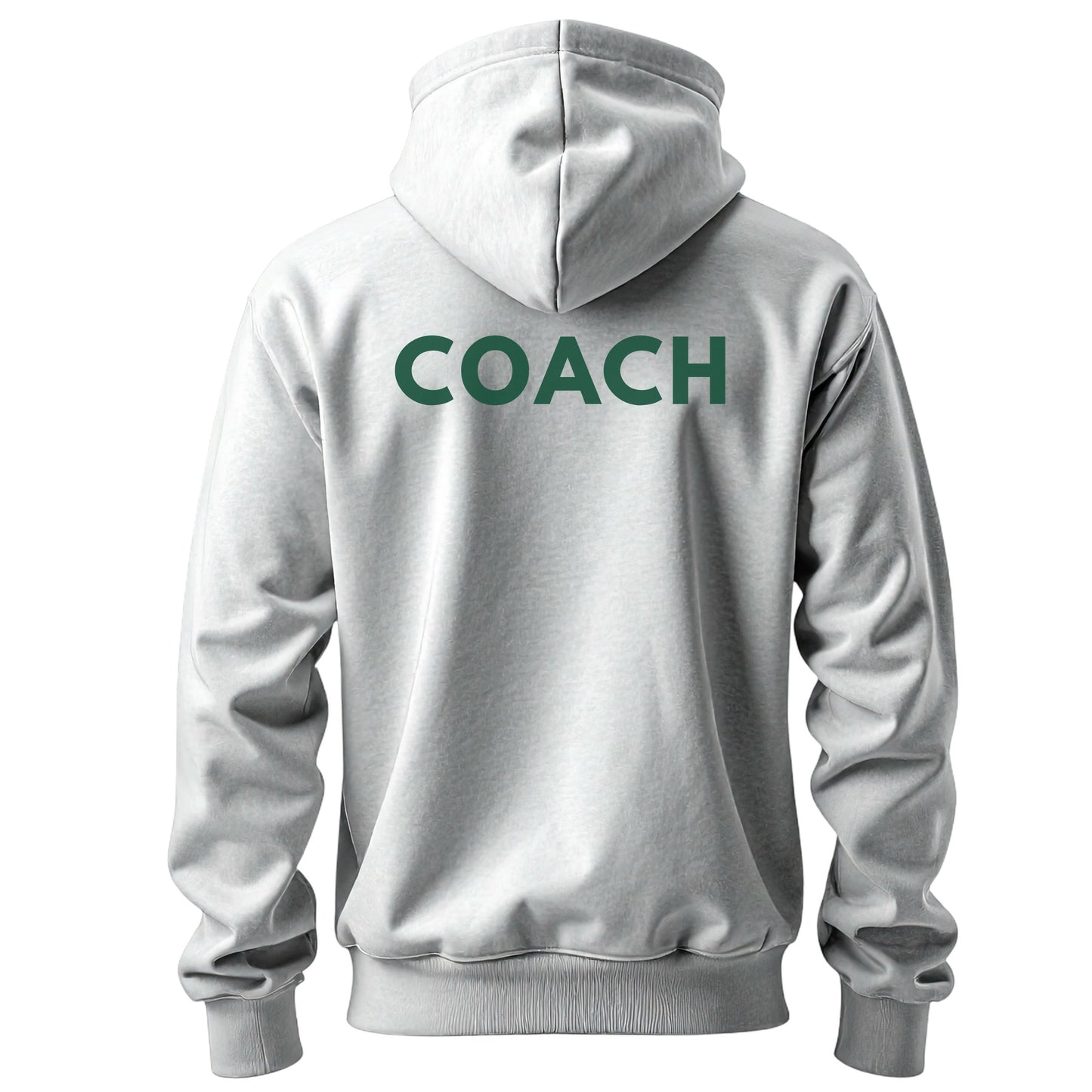 Swing Softball coach hoodie, gray, back