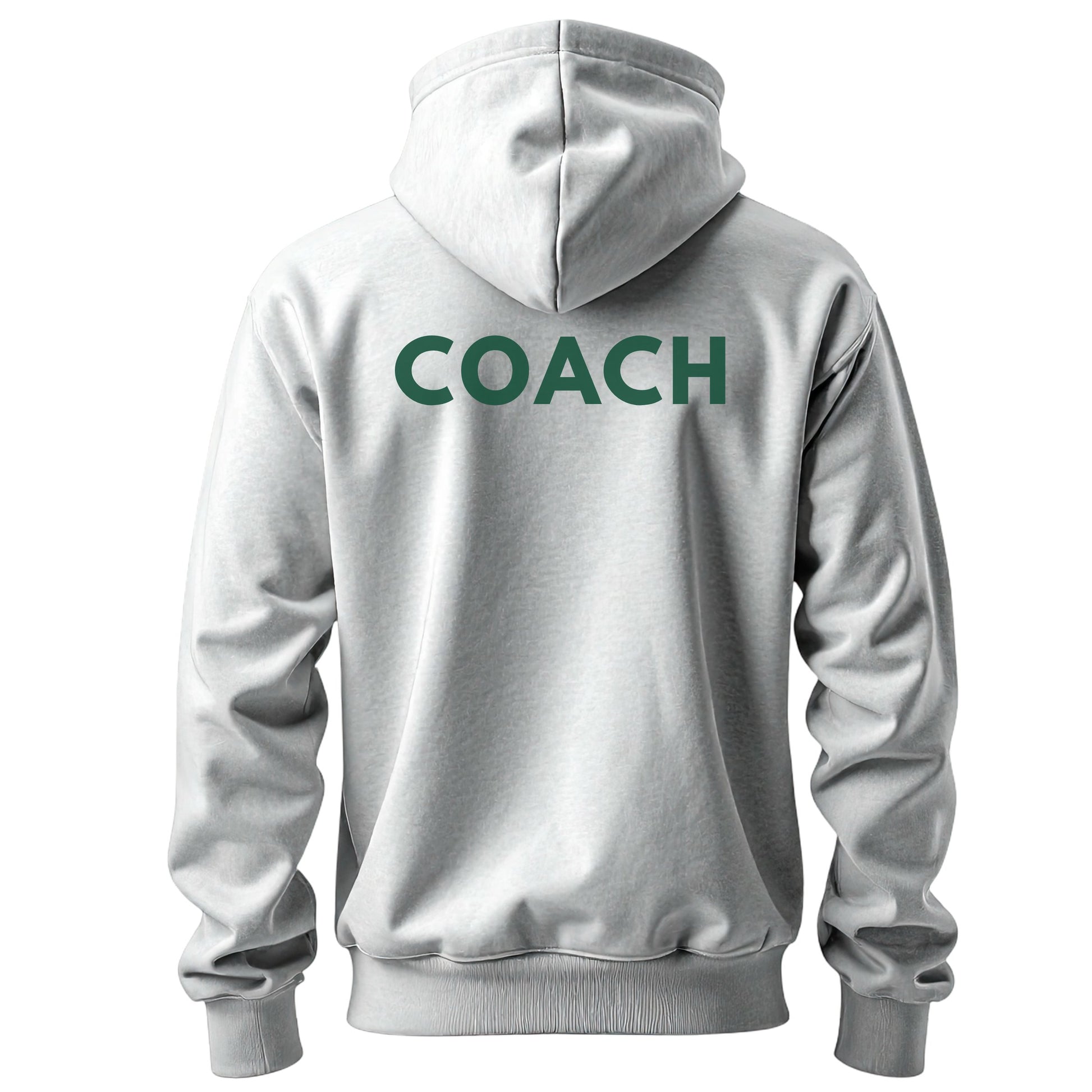 Swing Softball coach hoodie, gray, back