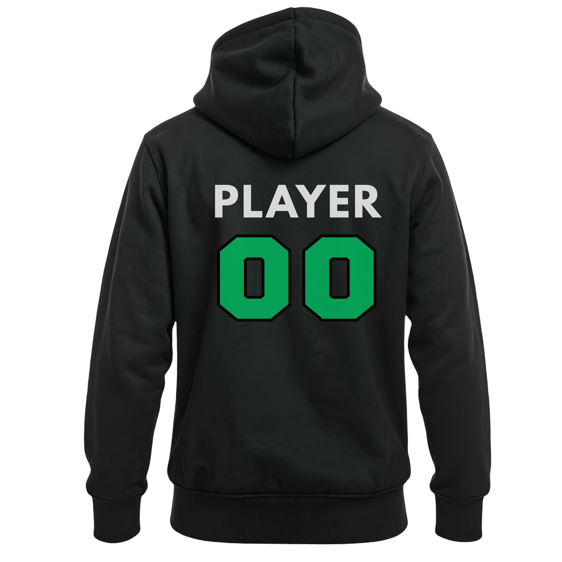 Swing Softball family hoodie, Play Swing Win, Black, back
