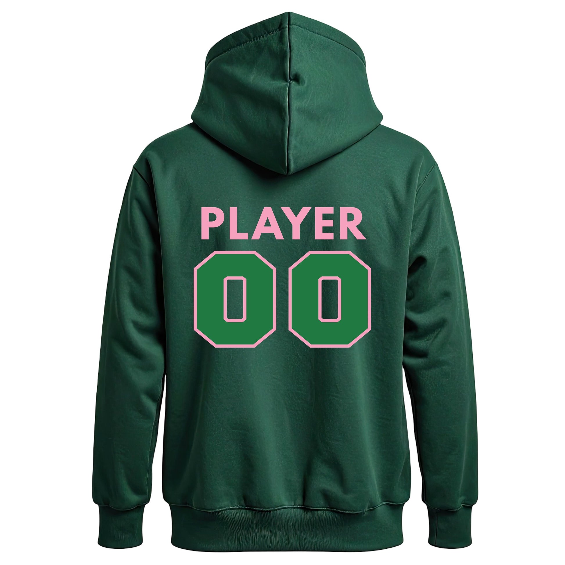 Swing Softball family hoodie, Swing, Forest Green, back
