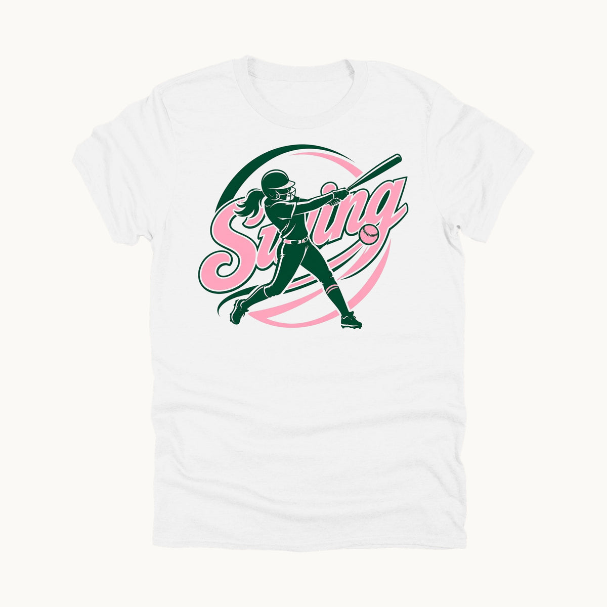 Swing team logo tee, White, front
