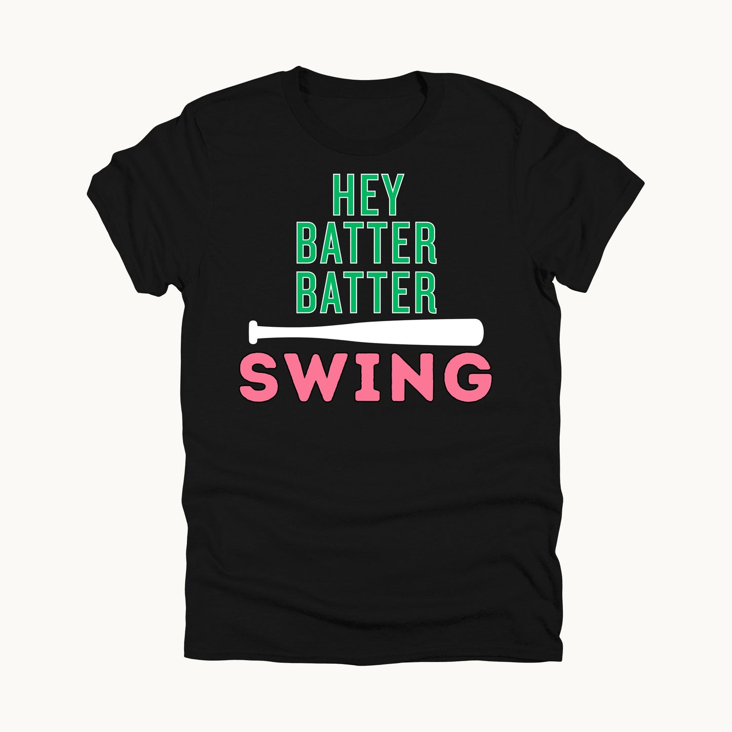 Hey Batter Batter, black