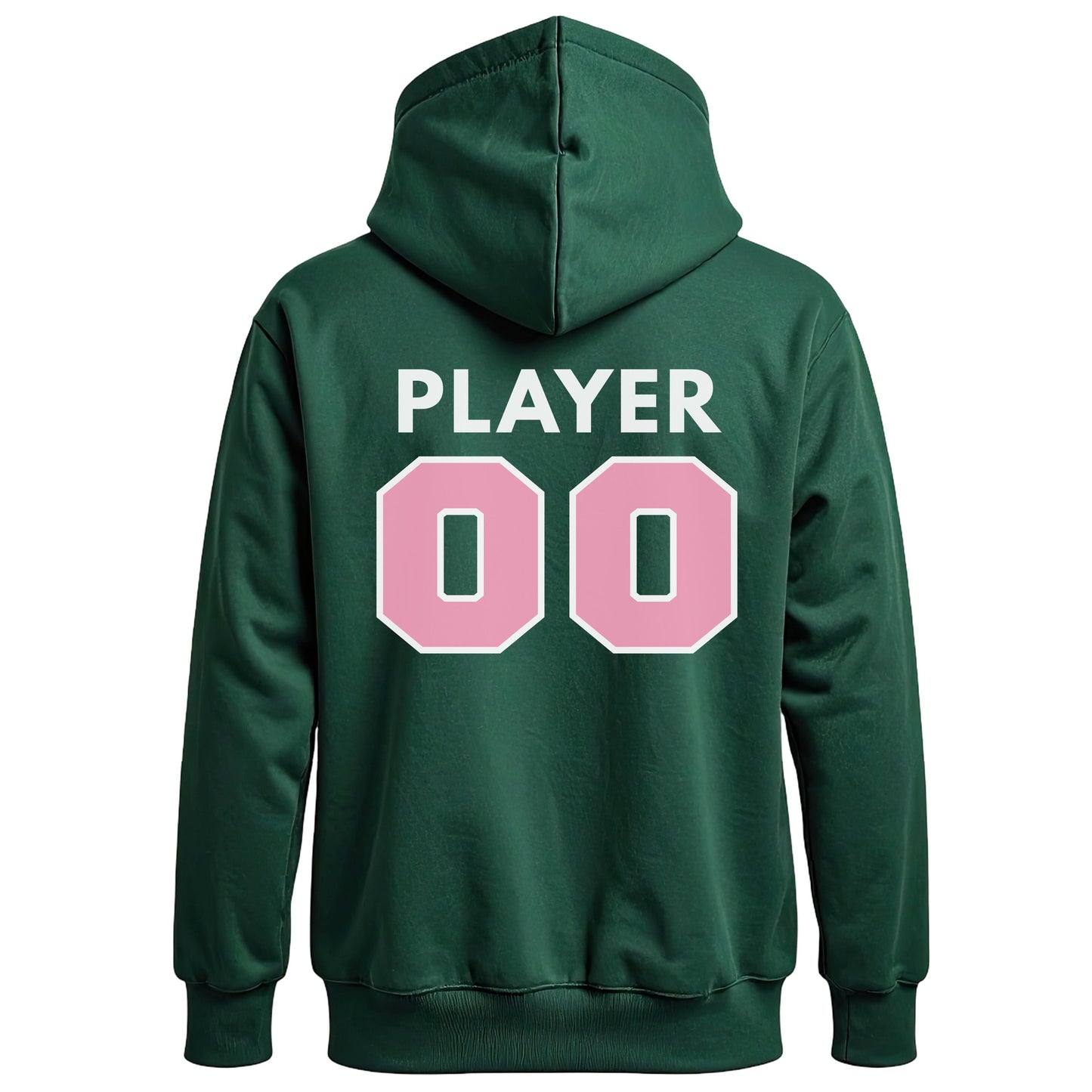 Swing Softball player hoodie, New Logo design, Forest Green, back