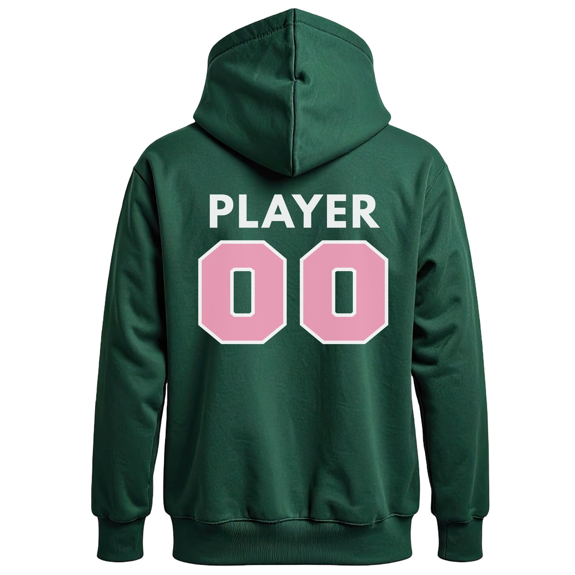 Swing Softball player hoodie, New Logo design, Forest Green, back
