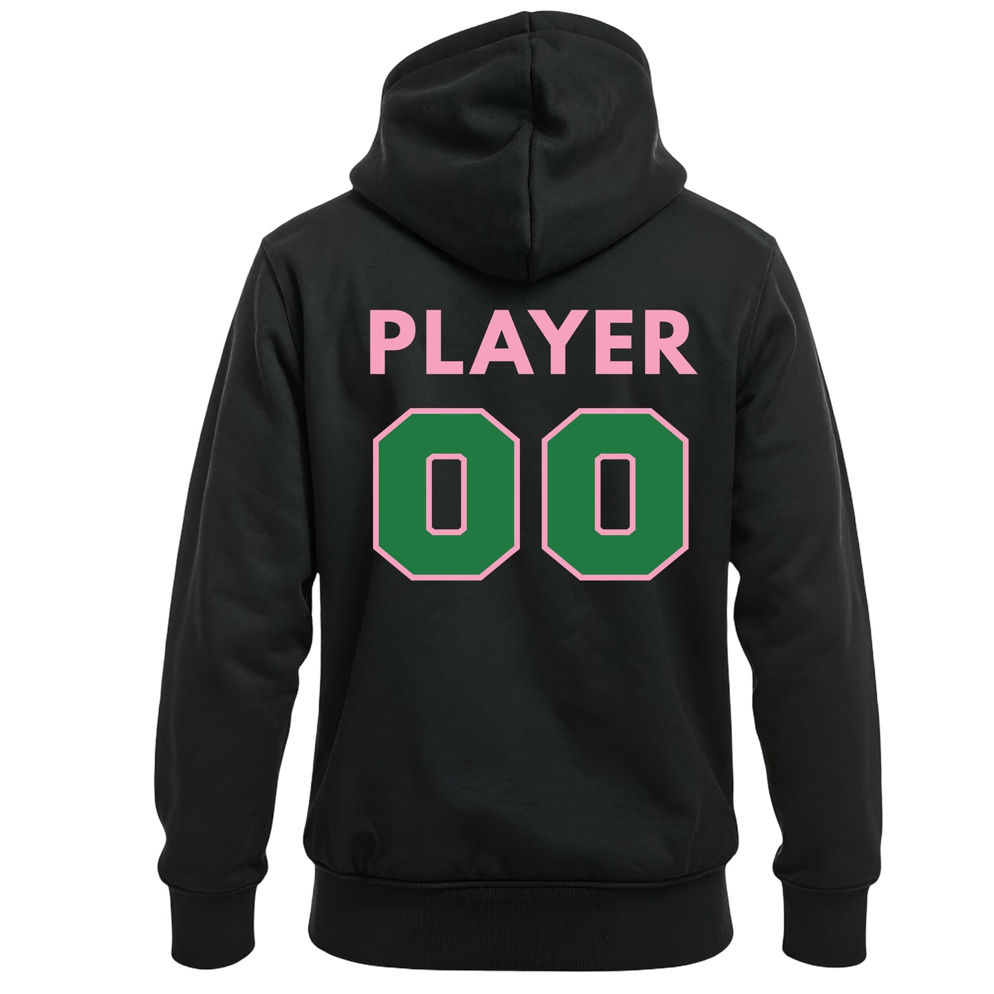 Swing Softball player hoodie, Swing design, Black, back