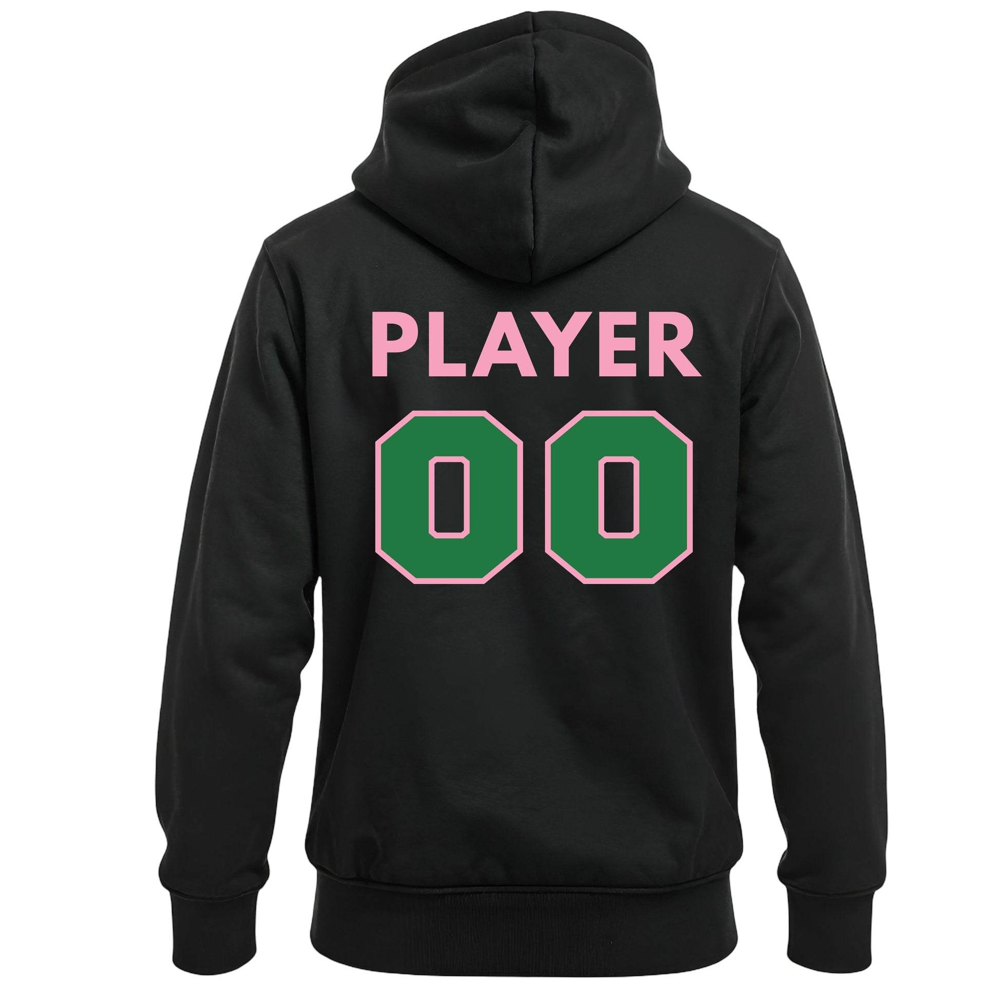 Swing Softball player hoodie, Swing design, Black, back