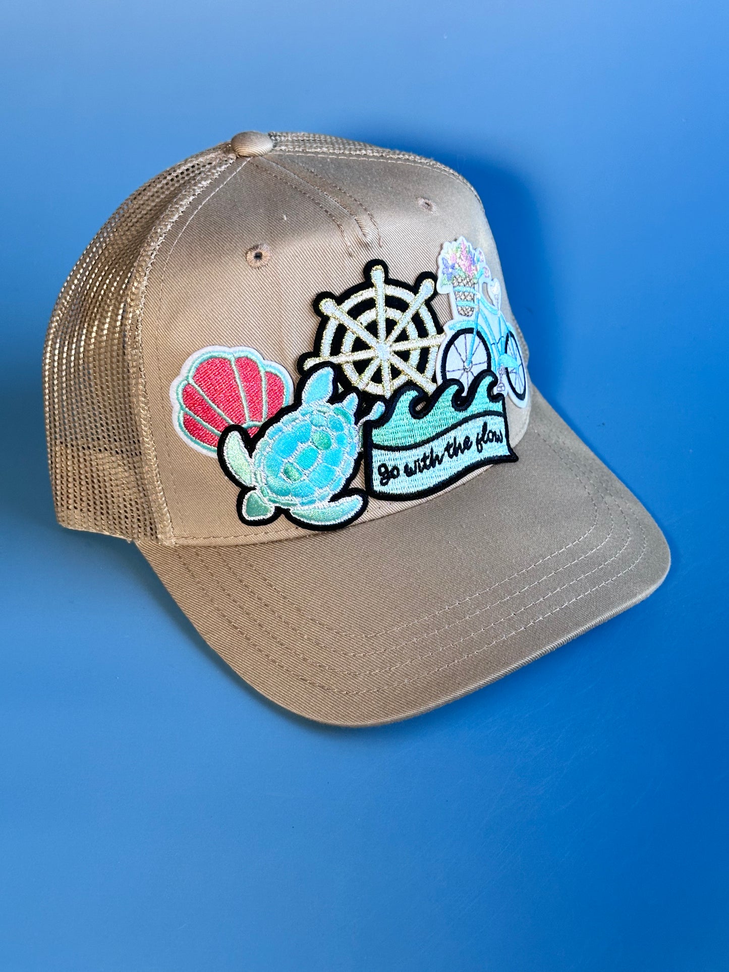 Go With The Flow Tan-On-Tan Happy Soul Trucker Hat