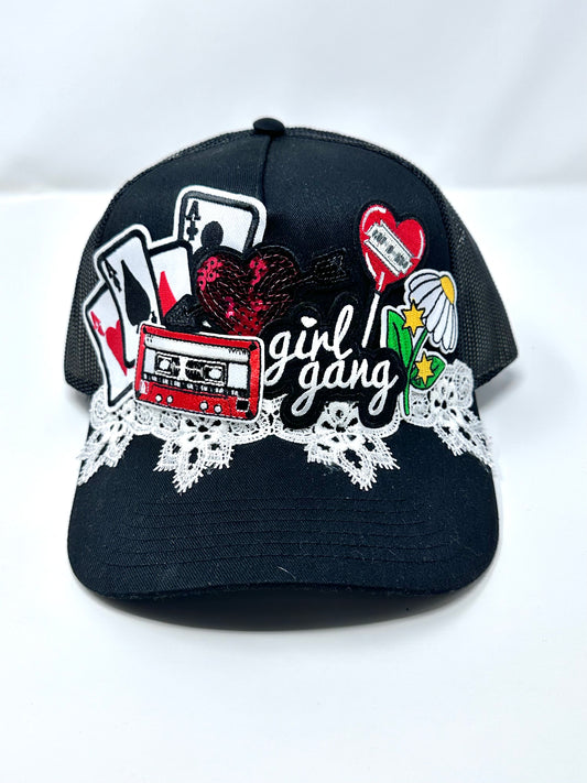 Fun-Loving Lacey Girl Gang with Our "Lacey Groove" Happy Soul Trucker Hat
