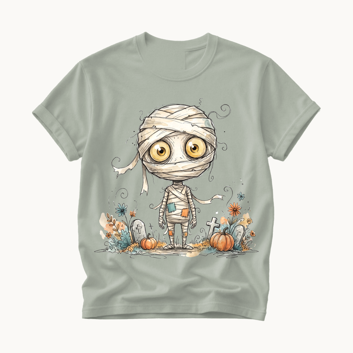Cute Mummy Shirt | Whimsical Halloween T-Shirt for Women | Kids Halloween Mummy Tee