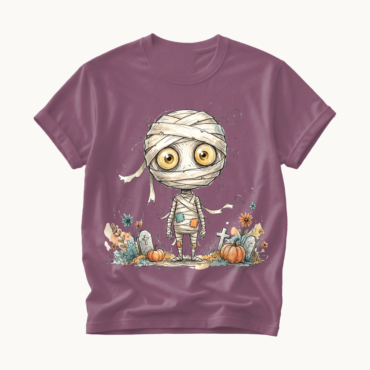 Cute Mummy Shirt | Whimsical Halloween T-Shirt for Women | Kids Halloween Mummy Tee