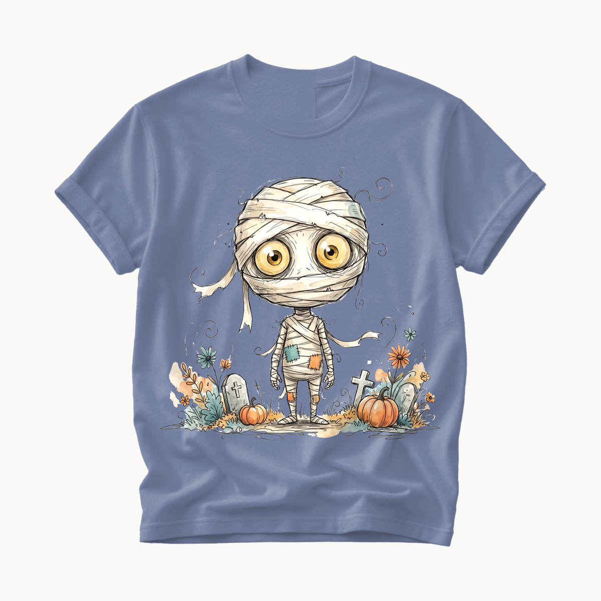 Cute Mummy Shirt | Whimsical Halloween T-Shirt for Women | Kids Halloween Mummy Tee