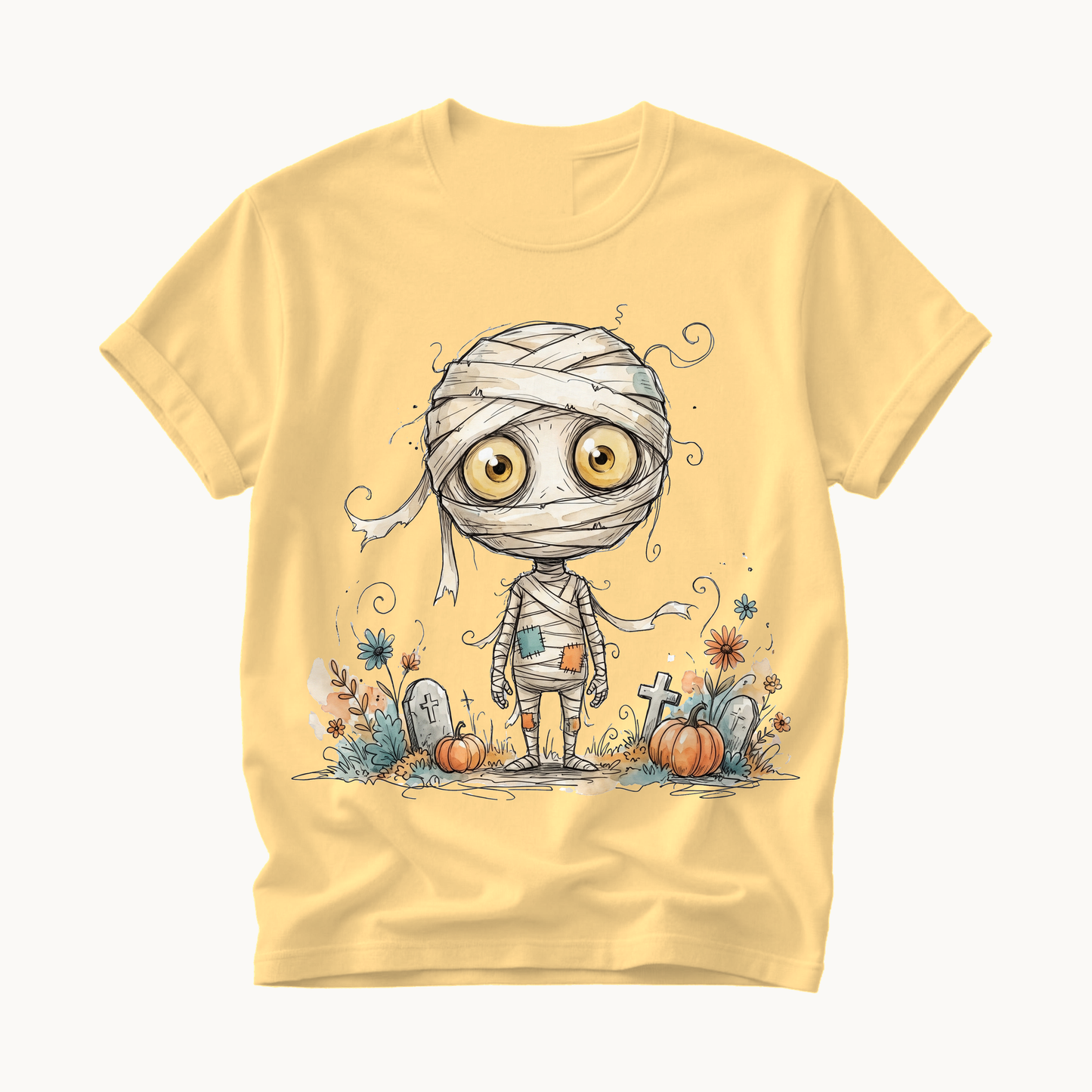 Cute Mummy Shirt | Whimsical Halloween T-Shirt for Women | Kids Halloween Mummy Tee