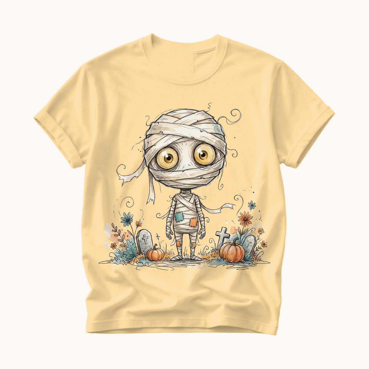 Cute Mummy Shirt | Whimsical Halloween T-Shirt for Women | Kids Halloween Mummy Tee