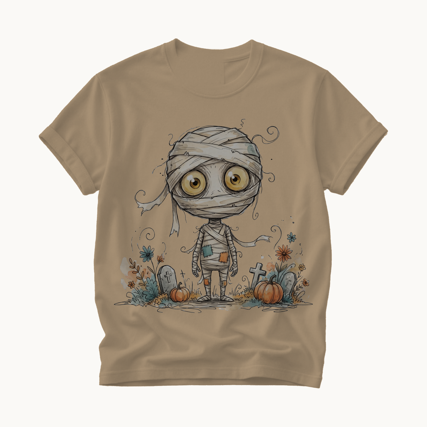 Cute Mummy Shirt | Whimsical Halloween T-Shirt for Women | Kids Halloween Mummy Tee