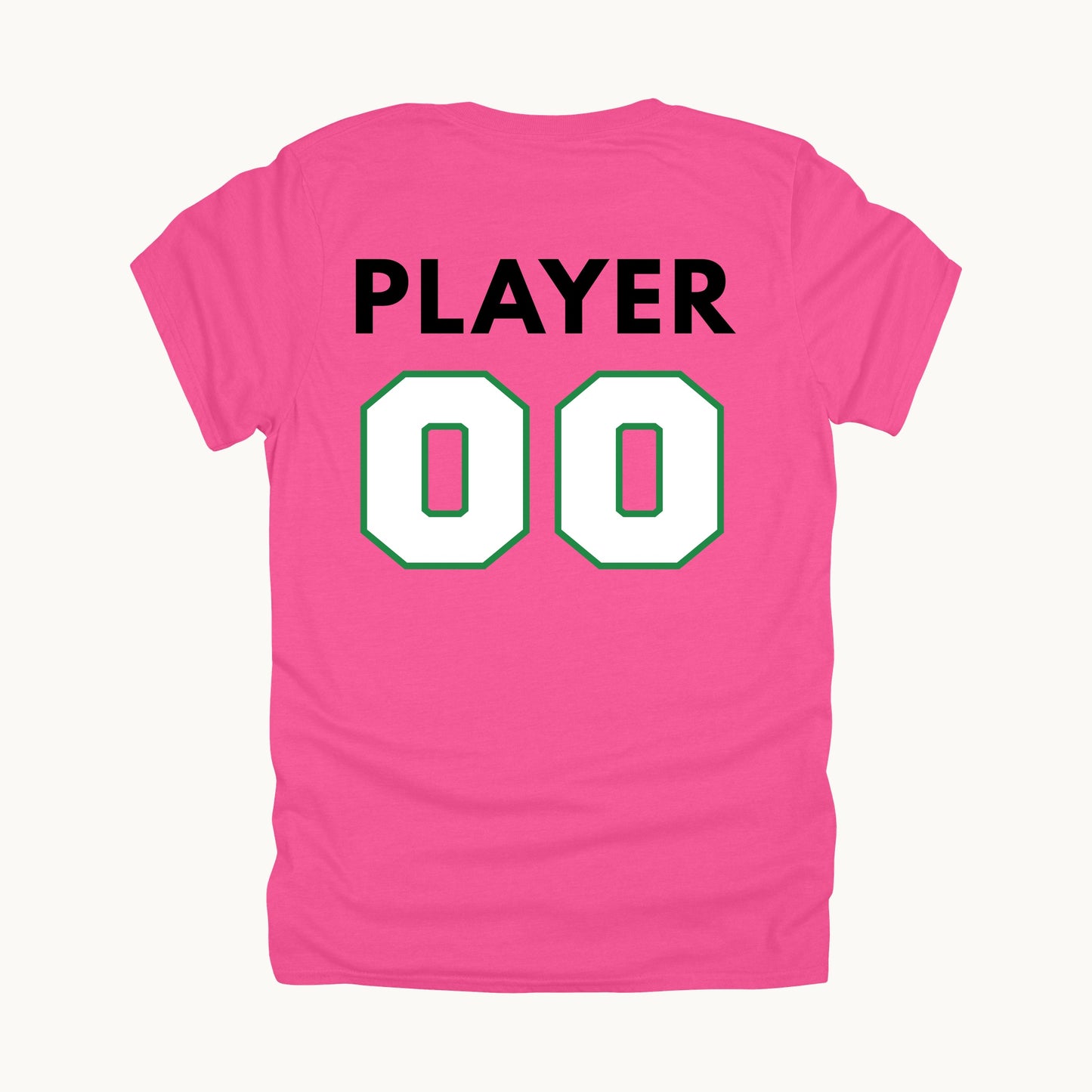 Family title tee, Safety Pink, back