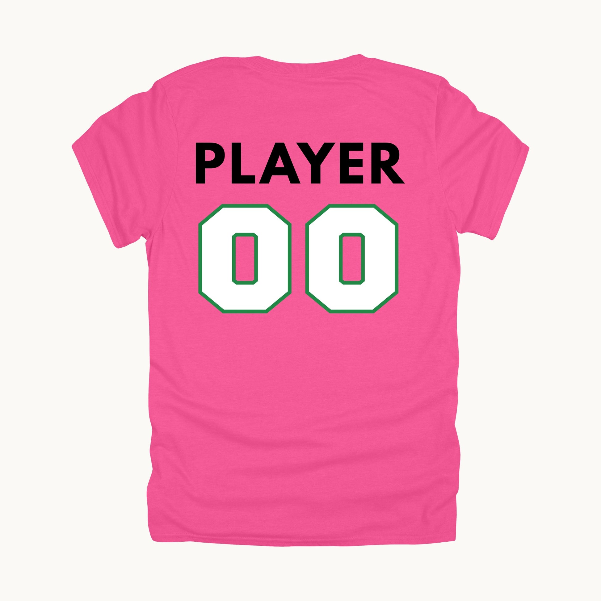Family title tee, Safety Pink, back