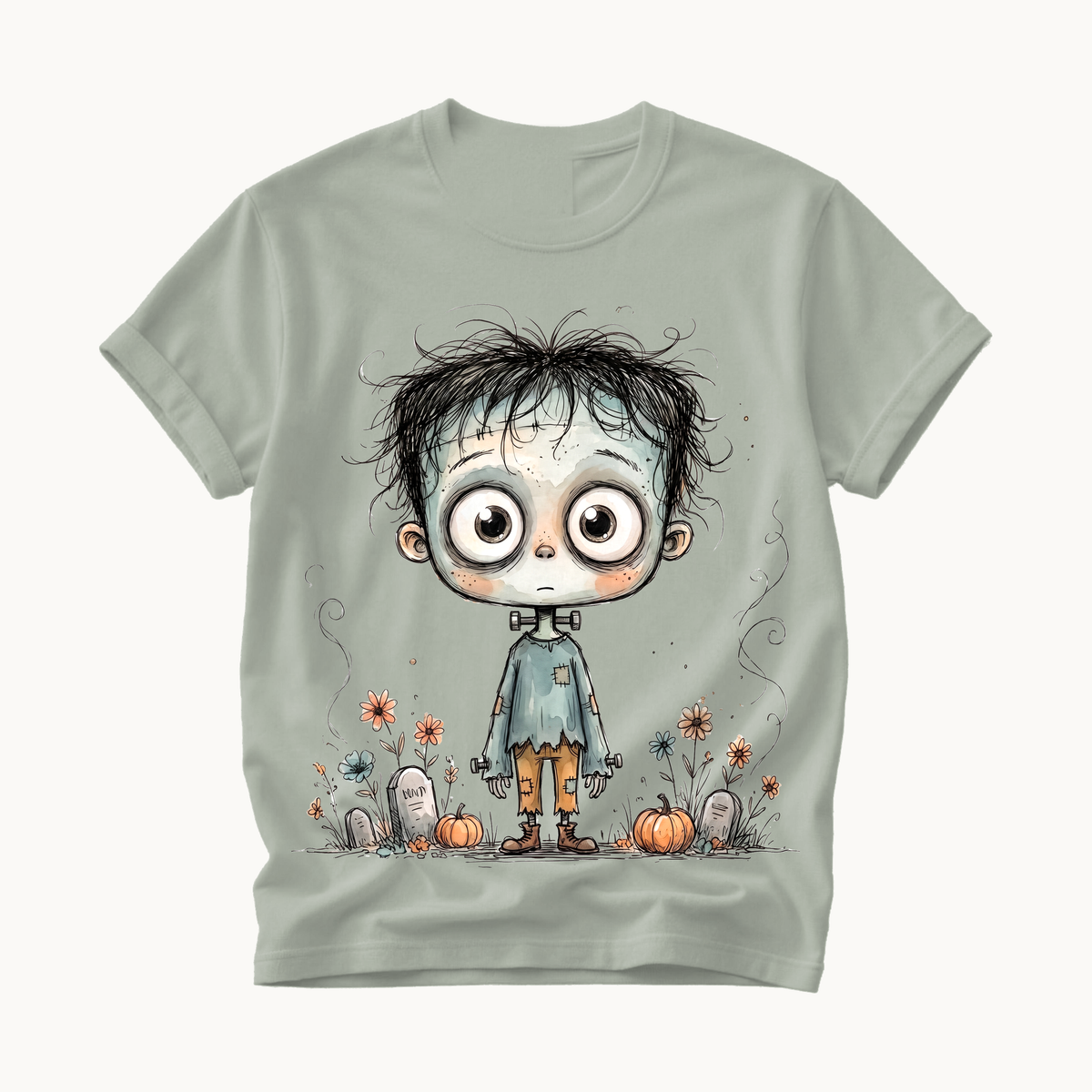 Cute Frankenstein Shirt | Whimsical Halloween T-Shirt | Funny Monster Tee for Women
