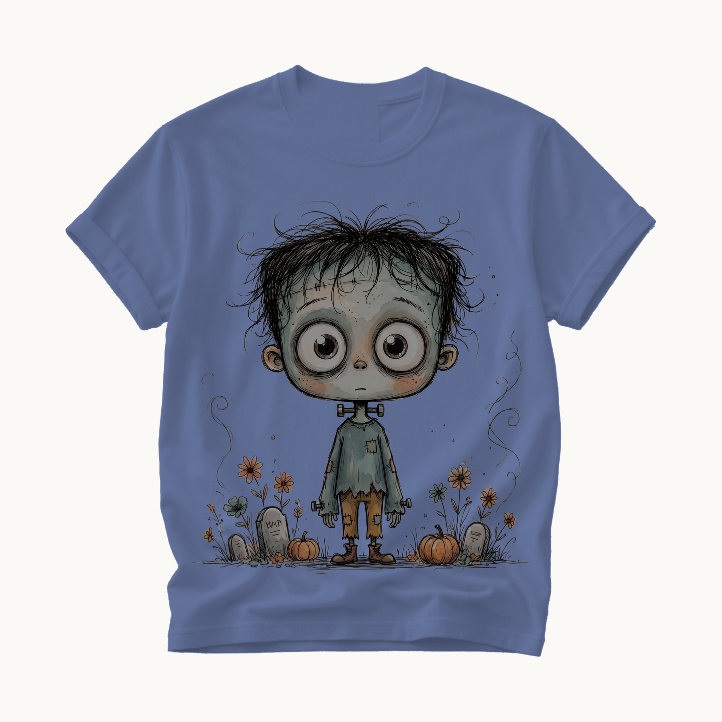 Cute Frankenstein Shirt | Whimsical Halloween T-Shirt | Funny Monster Tee for Women