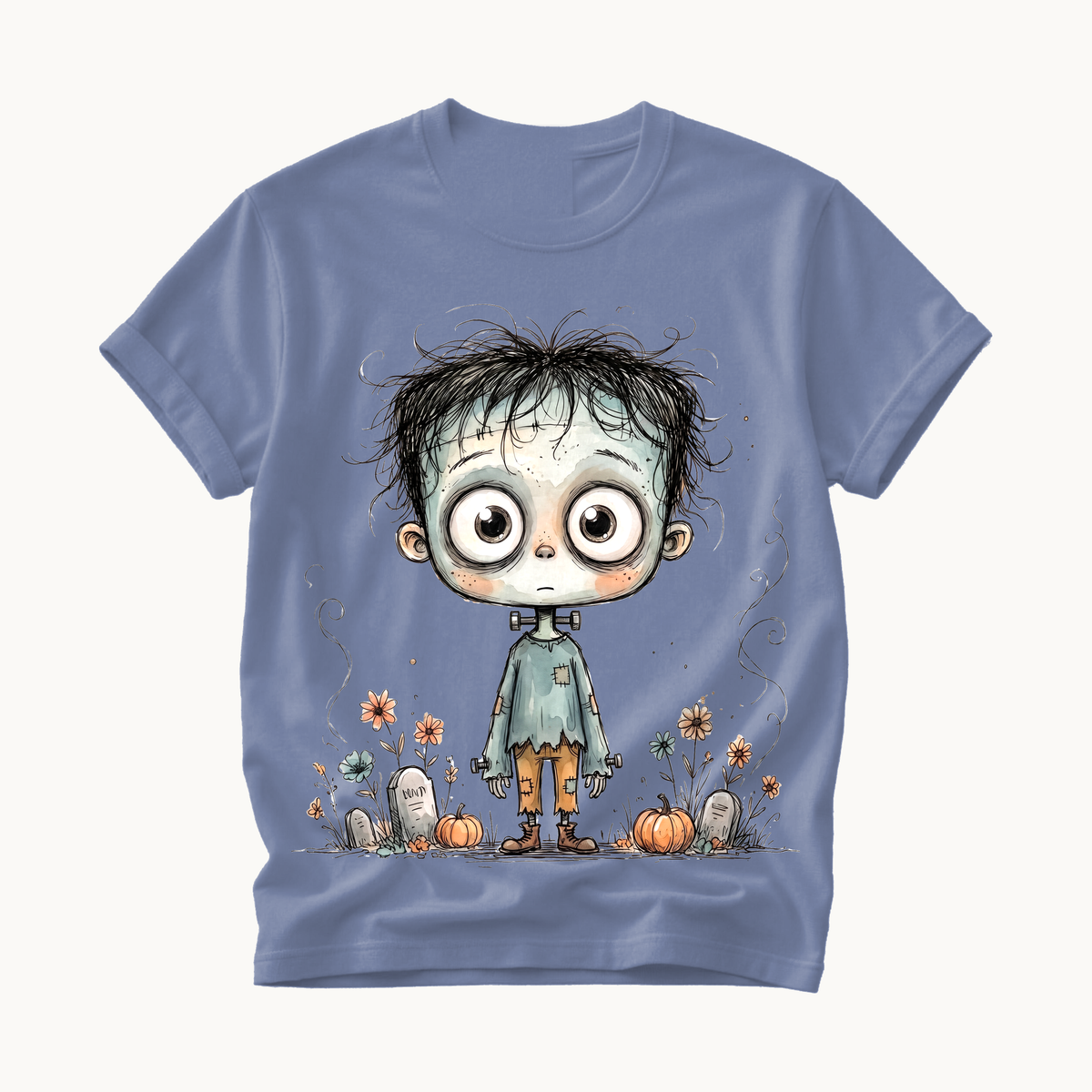 Cute Frankenstein Shirt | Whimsical Halloween T-Shirt | Funny Monster Tee for Women