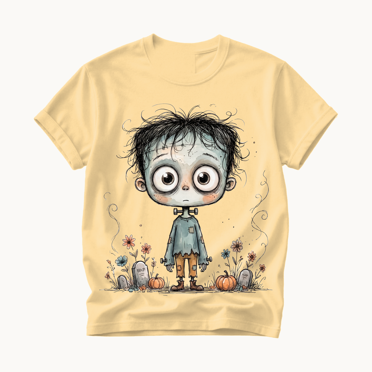 Cute Frankenstein Shirt | Whimsical Halloween T-Shirt | Funny Monster Tee for Women