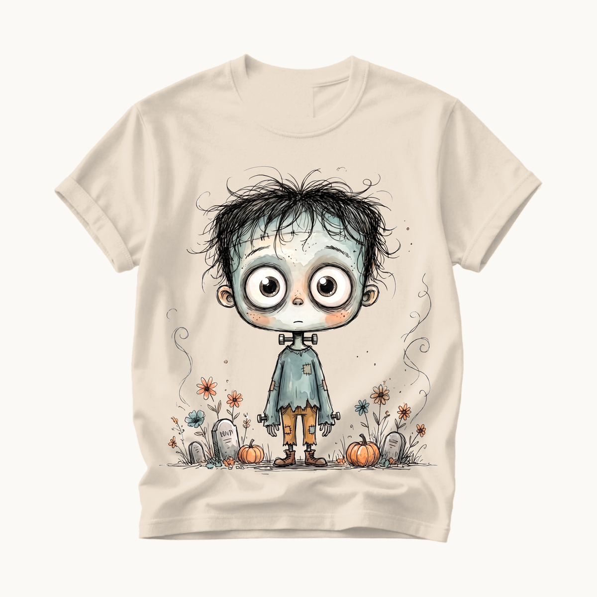 Cute Frankenstein Shirt | Whimsical Halloween T-Shirt | Funny Monster Tee for Women