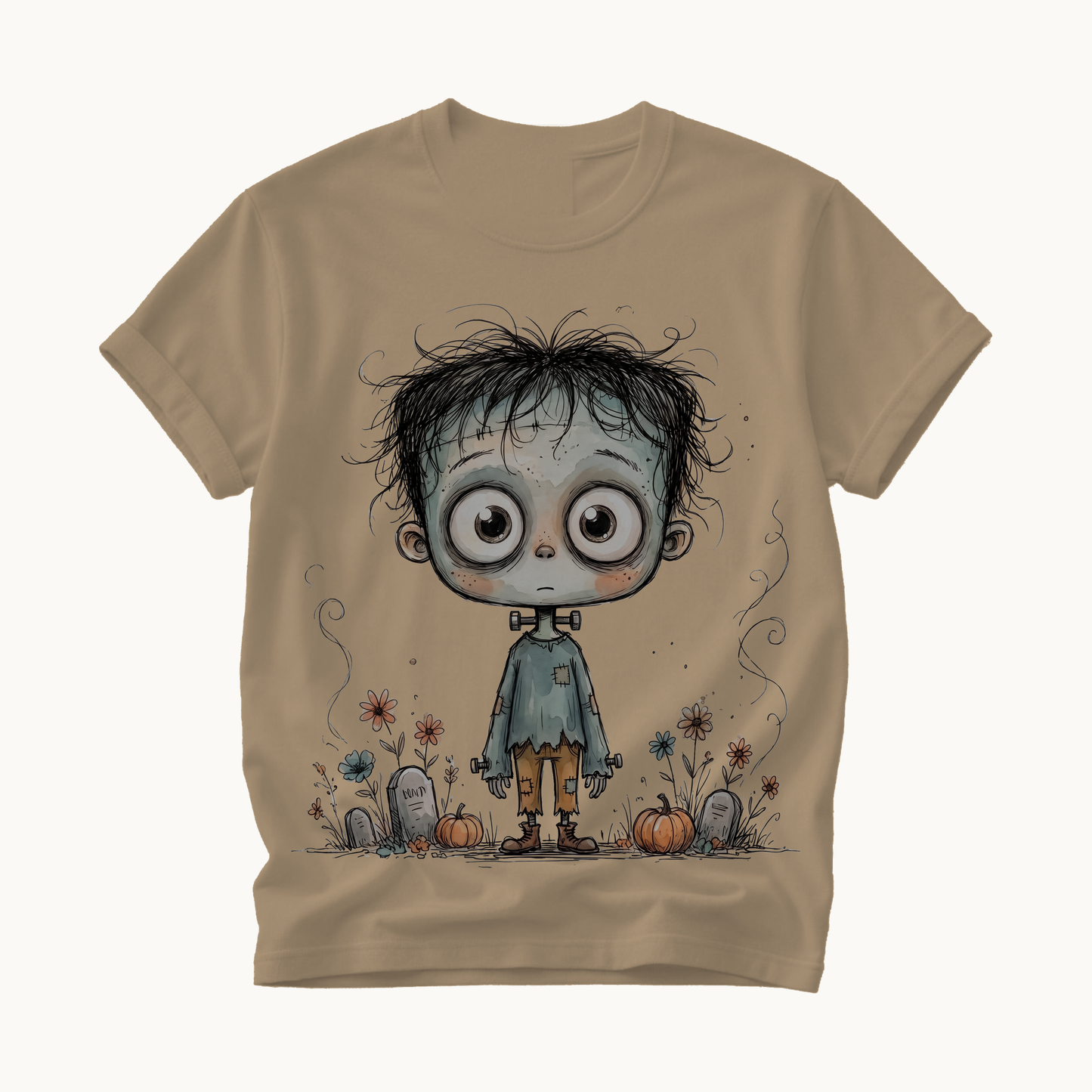 Cute Frankenstein Shirt | Whimsical Halloween T-Shirt | Funny Monster Tee for Women
